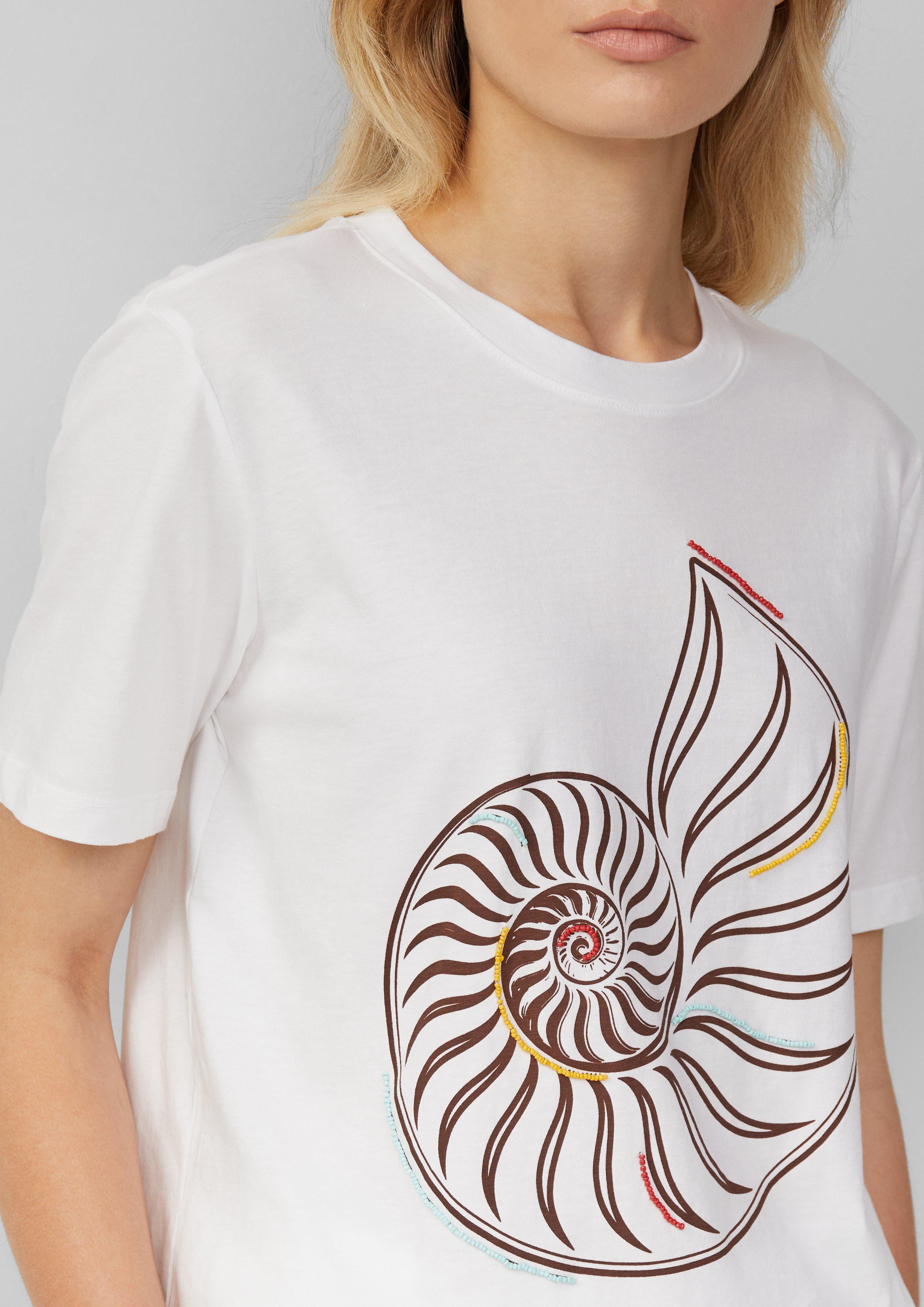 s.Oliver Kurzarmshirt Jersey-T-Shirt mit Frontprint und günstig online kaufen