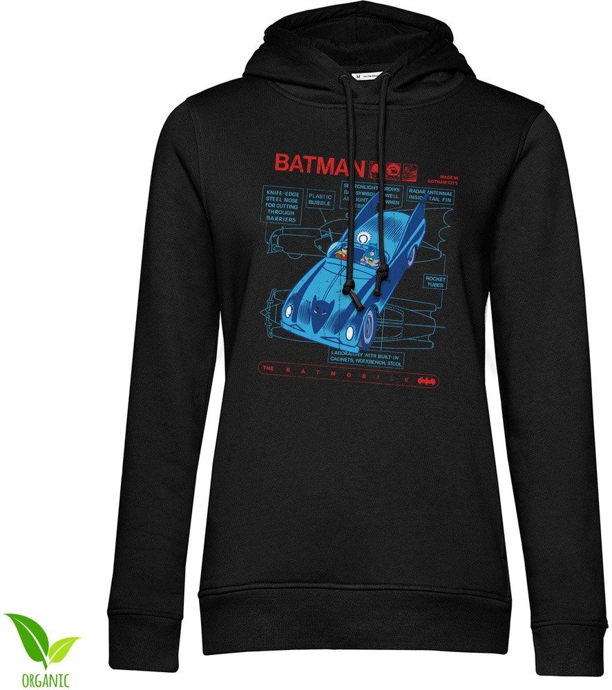 Batman Hoodie Retro Batmobile Girly Hoodie