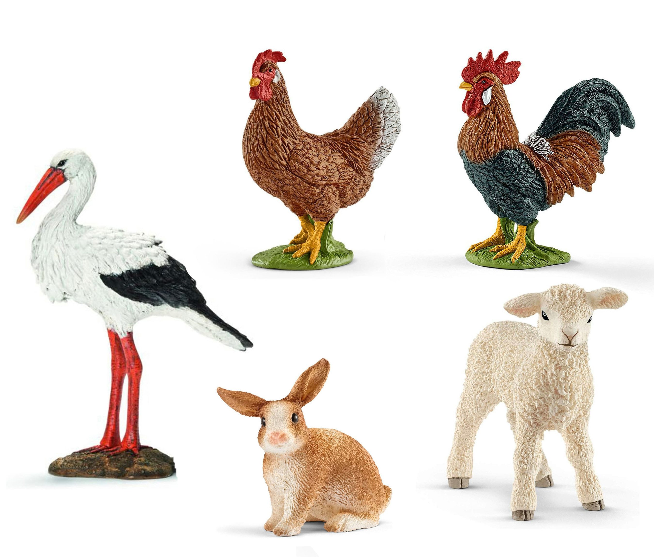 Schleich® Spielfigur Tierfiguren - Bauernhof-Set mit 17 Tieren, (17-tlg)