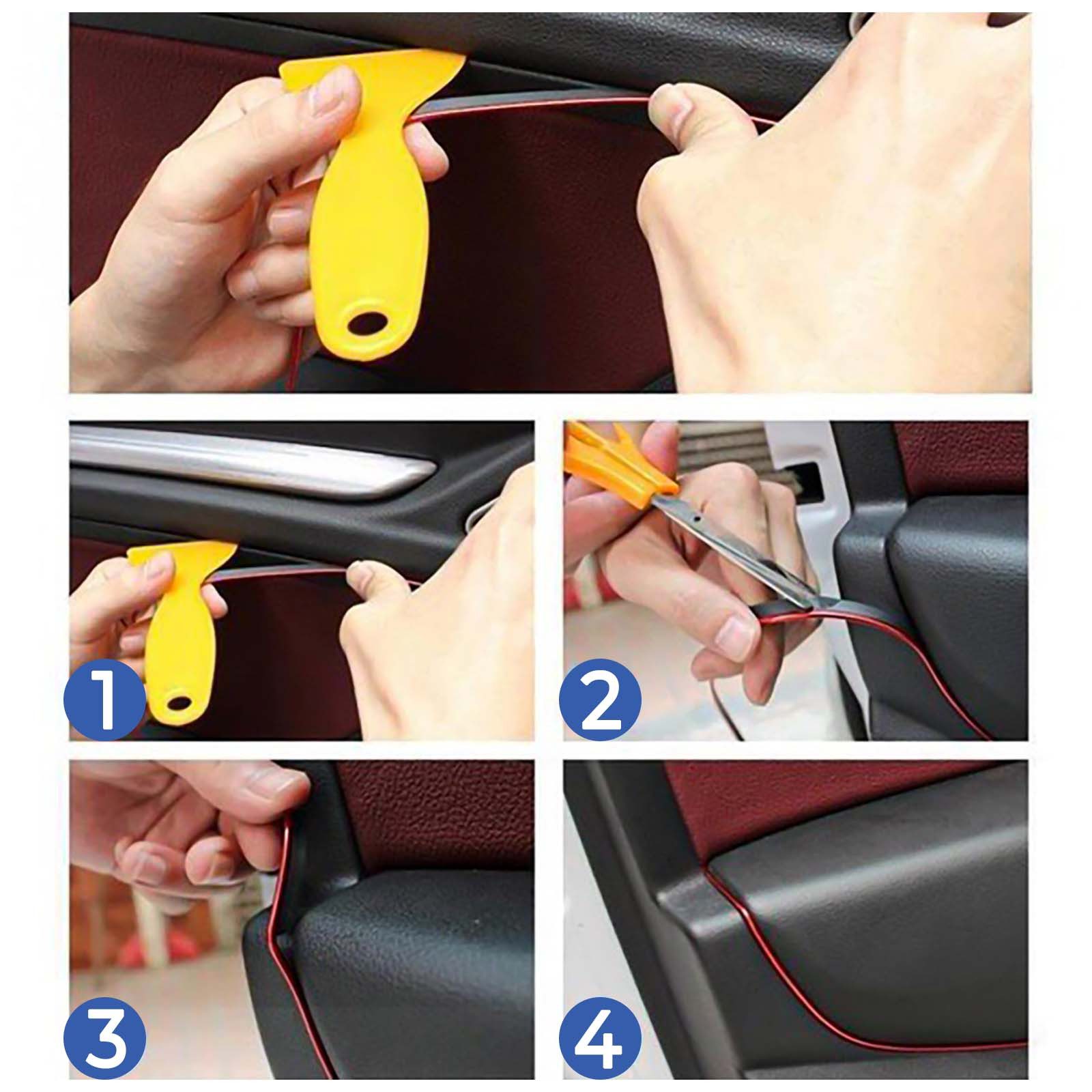 Adapter Universe 5m Car Interior Decoration Colorful Design Metallic Strip Line Decorative Car Adapter