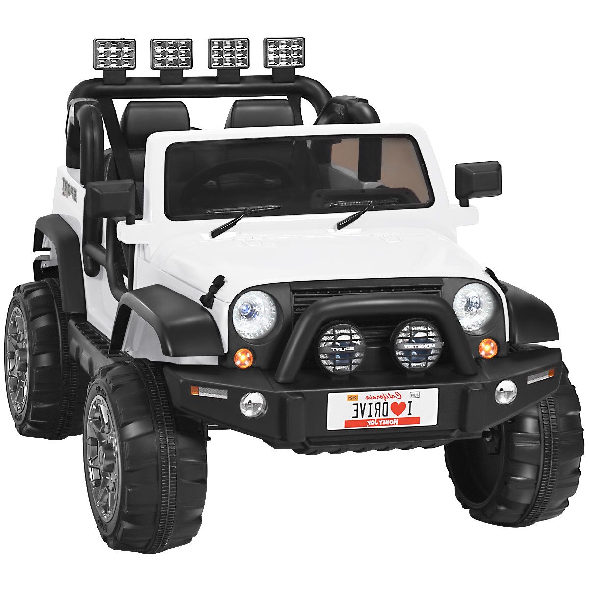 KOMFOTTEU Elektro-Kinderauto 2-Sitz, mit Fernbedienung, LED & Musik, bis 50 günstig online kaufen