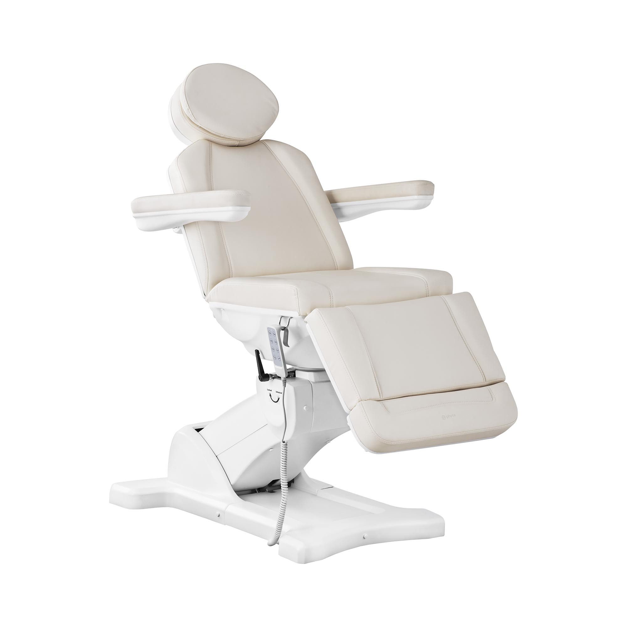 Physa Massageliege Kosmetikliege Behandlungsliege 350 W 150 kg Leinenfarben & Weiß, Leinenfarben, Weiß