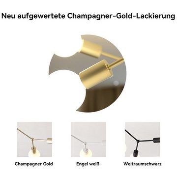 DOPWii Kronleuchter 6 Köpfe,Deckenlampe für Wohnzimmer,Enthält keine Lichtquelle,E27