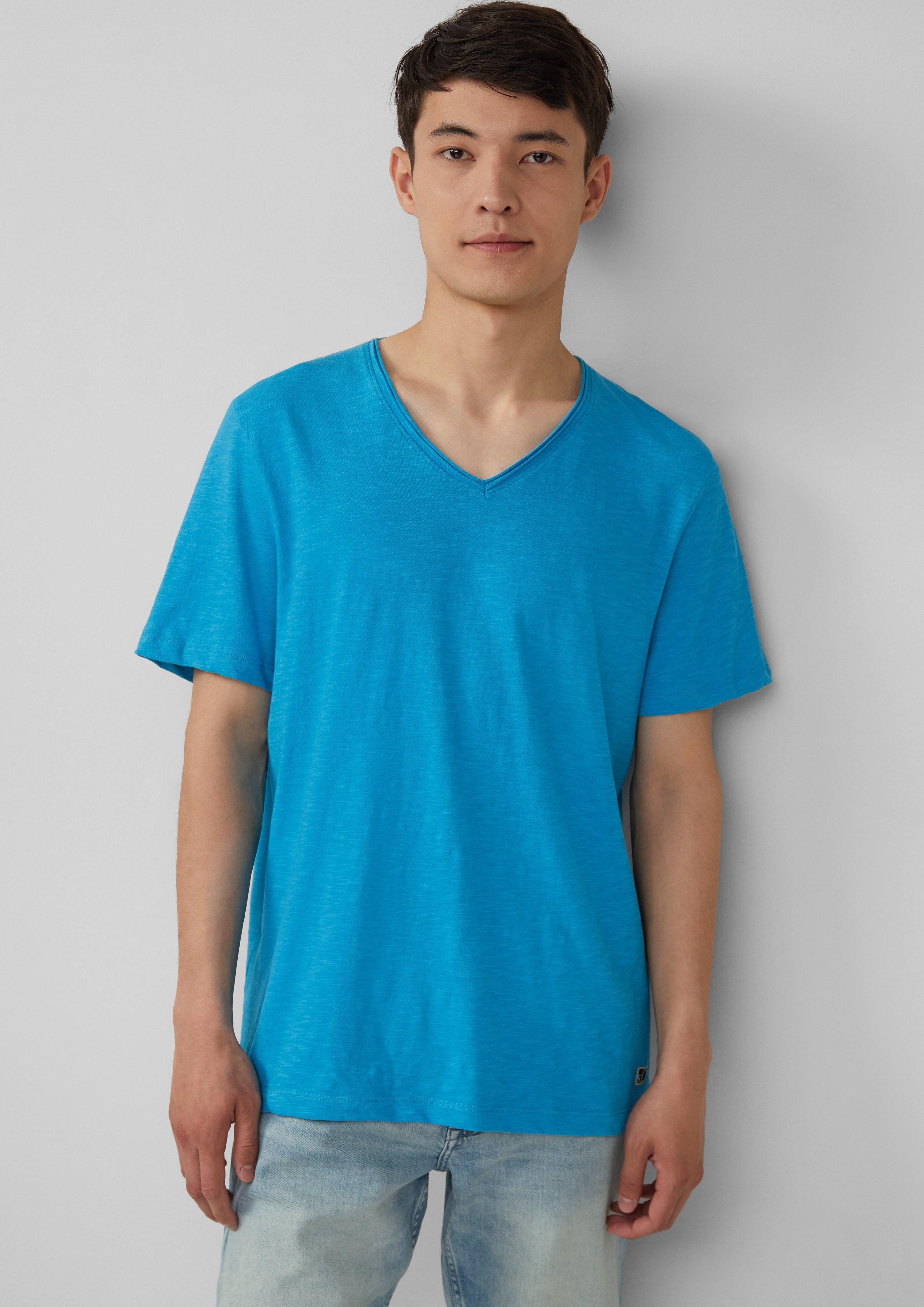 s.Oliver Kurzarmshirt Luftiges T-Shirt mit V-Ausschnitt günstig online kaufen