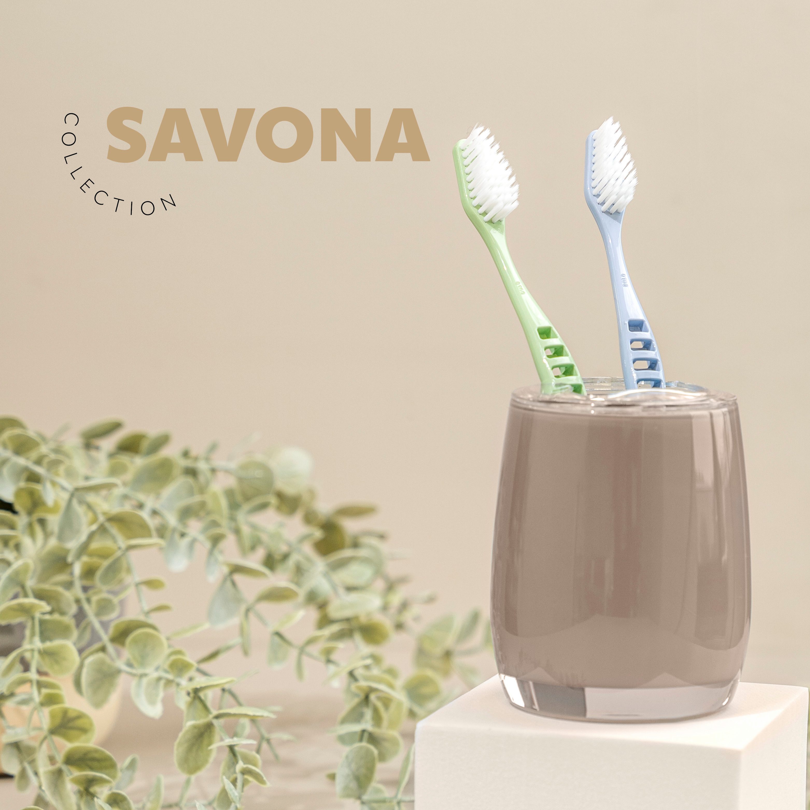 bremermann Zahnputzbecher Bad-Serie SAVONA Zahnbürstenbehälter aus Kunststo günstig online kaufen