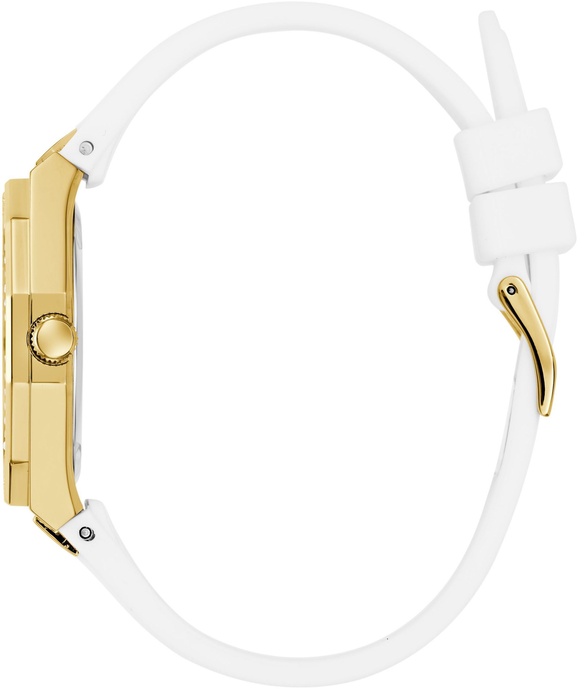 Guess Quarzuhr DESIRE GW0872L1, Armbanduhr, Damenuhr, Silikonarmband