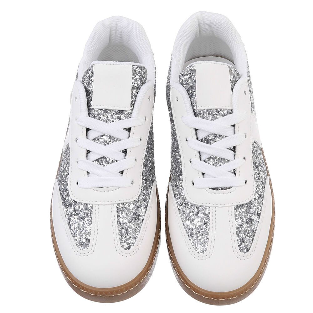 Ital-Design Damen Low-Top Freizeit Sneaker (88519179) Flach Sneakers Low in Weiß – Bild 4 von 5