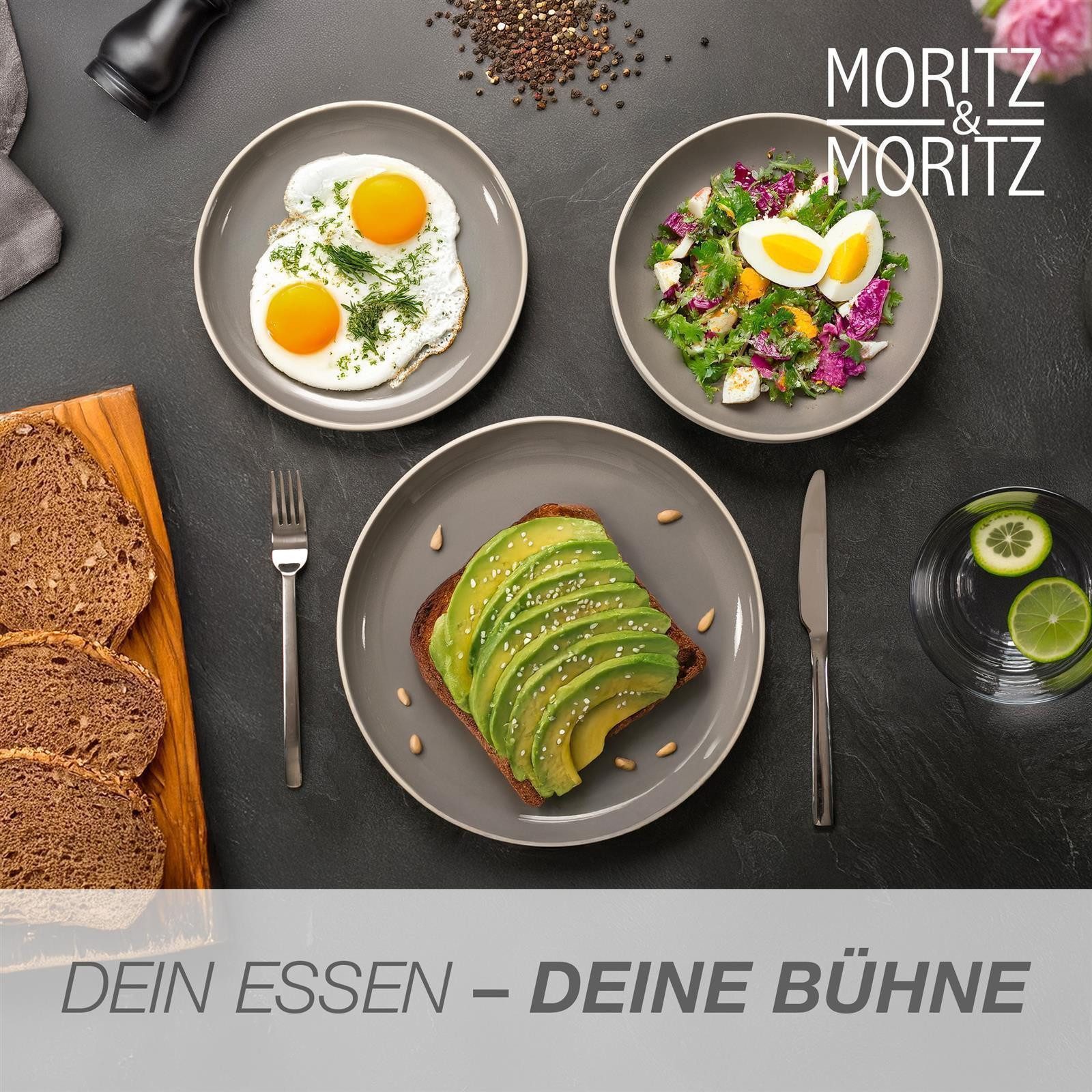 Moritz & Moritz Geschirr-Set CAVO Geschirrset Stone (48-tlg), 12 Personen, Steinzeug, für 12 Personen aus Steinzeug – Bild 5 von 5