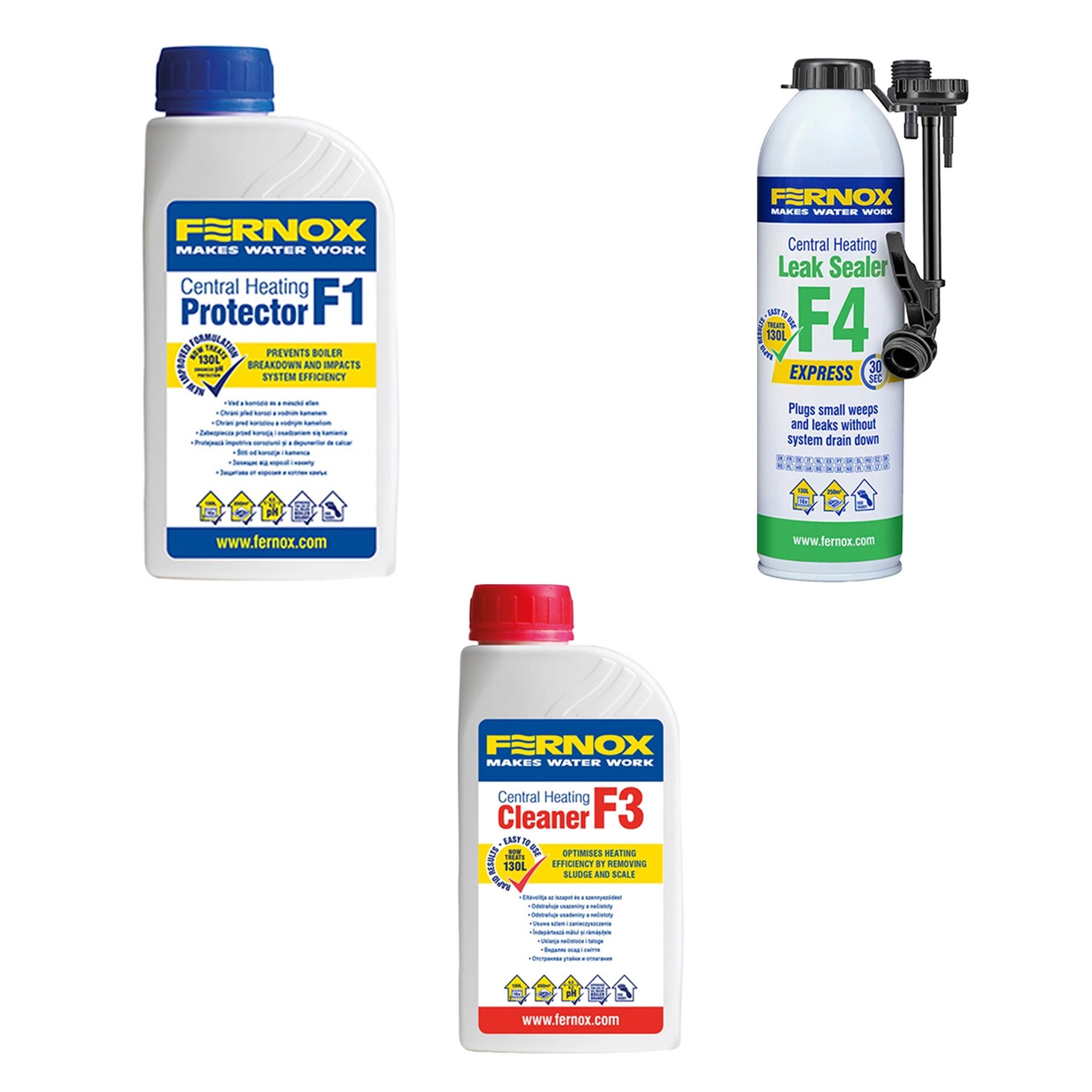Bandloo Dichtstoff Bandloo Set Fernox F3+F1+F4 zur Reinigung, zum Schutz von Heizungen, (1-tlg)