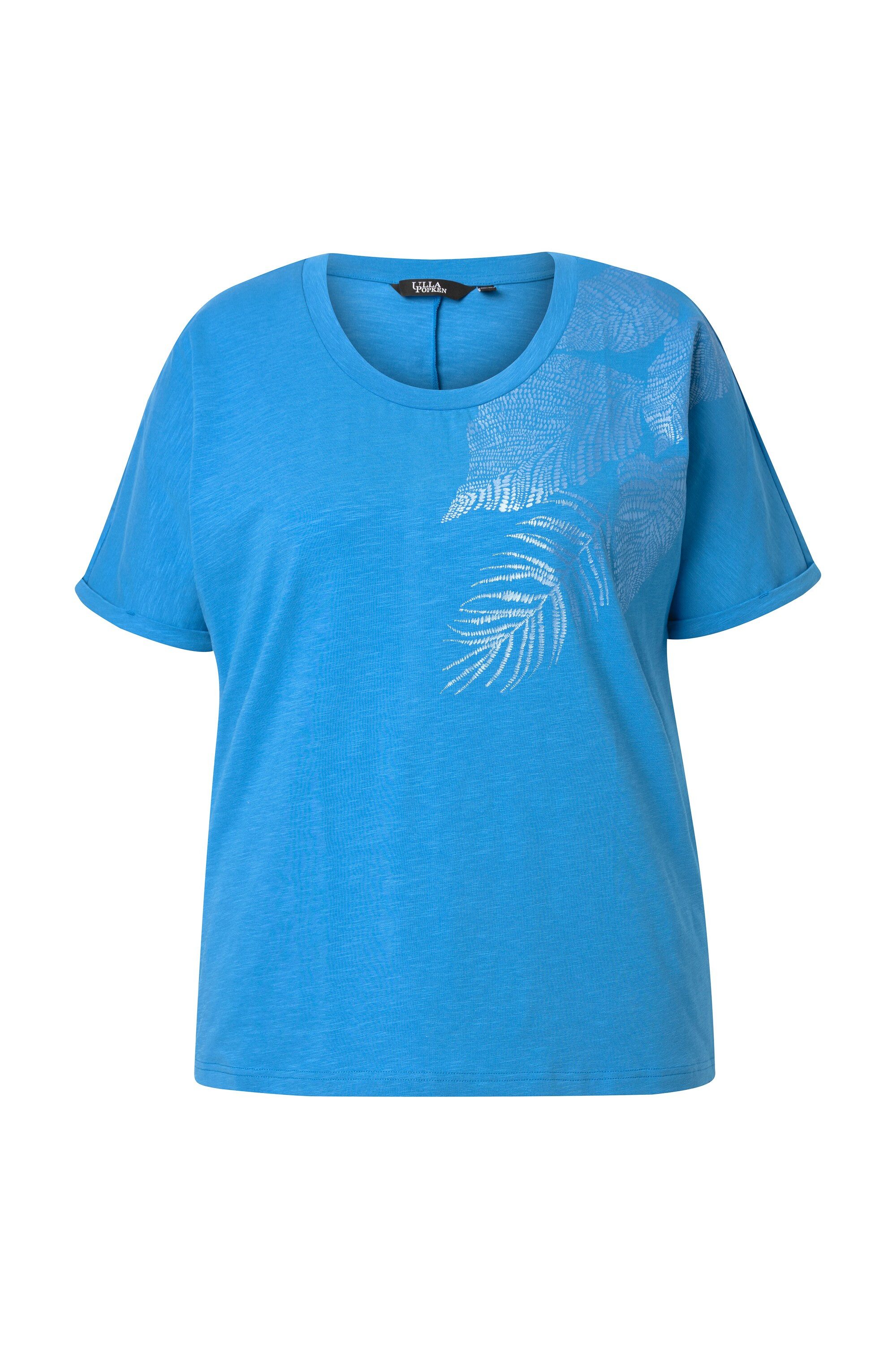 Ulla Popken T-Shirt T-Shirt Blätter Oversized günstig online kaufen