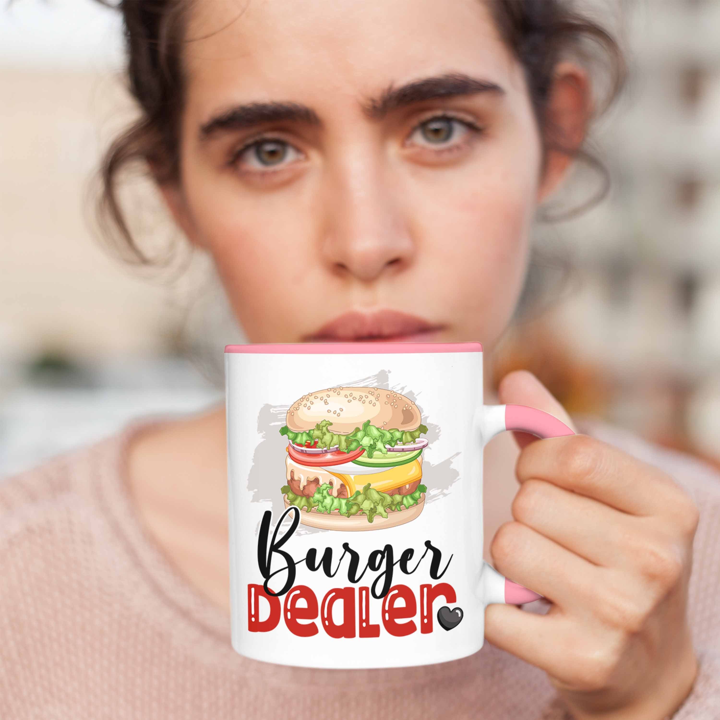 Tasse Spr Geschenk Burgerverkäufer Burger Dealer Trendation für Rosa Geburtstag Tasse Besten