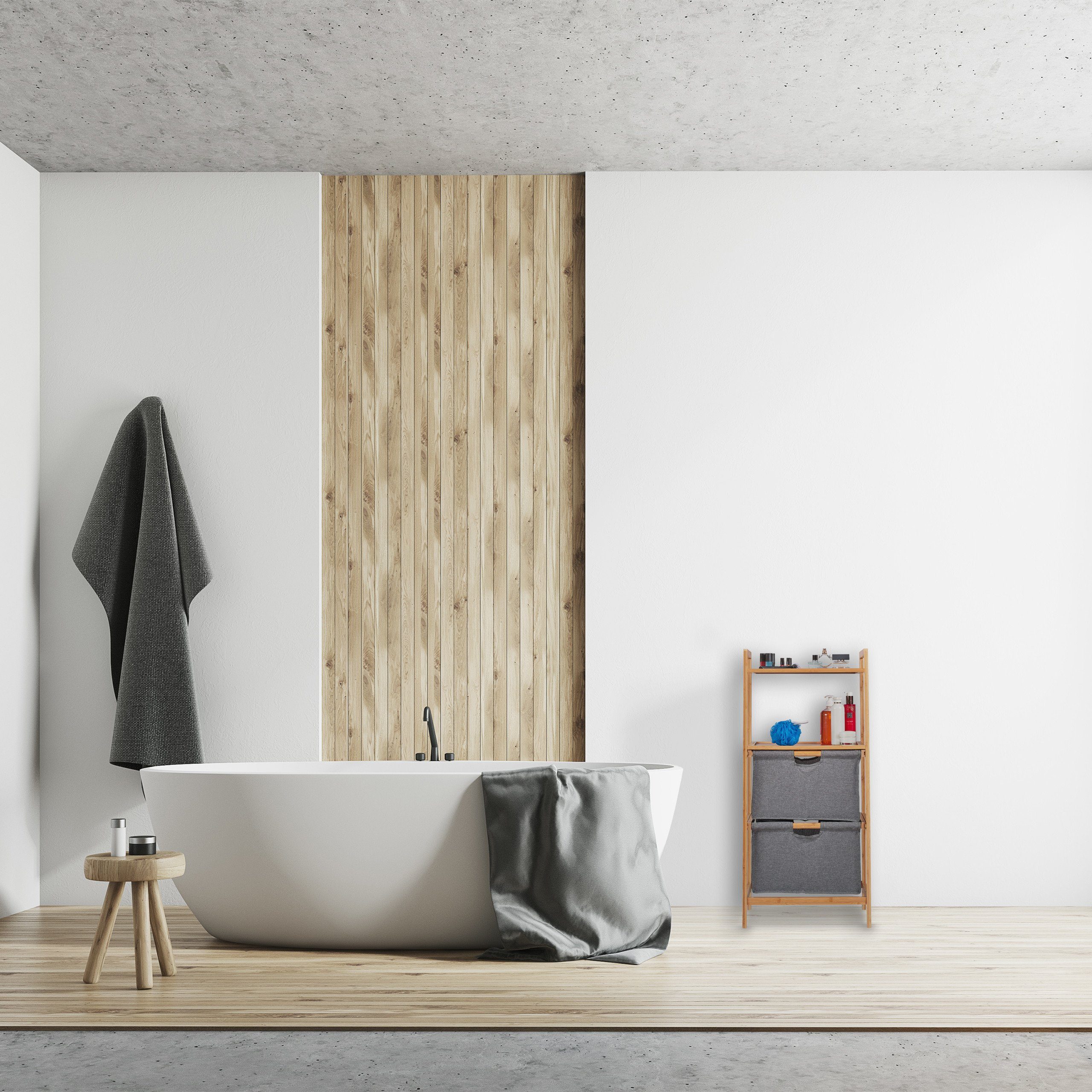 relaxdays Standregal Badregal mit Wäschekörben günstig online kaufen