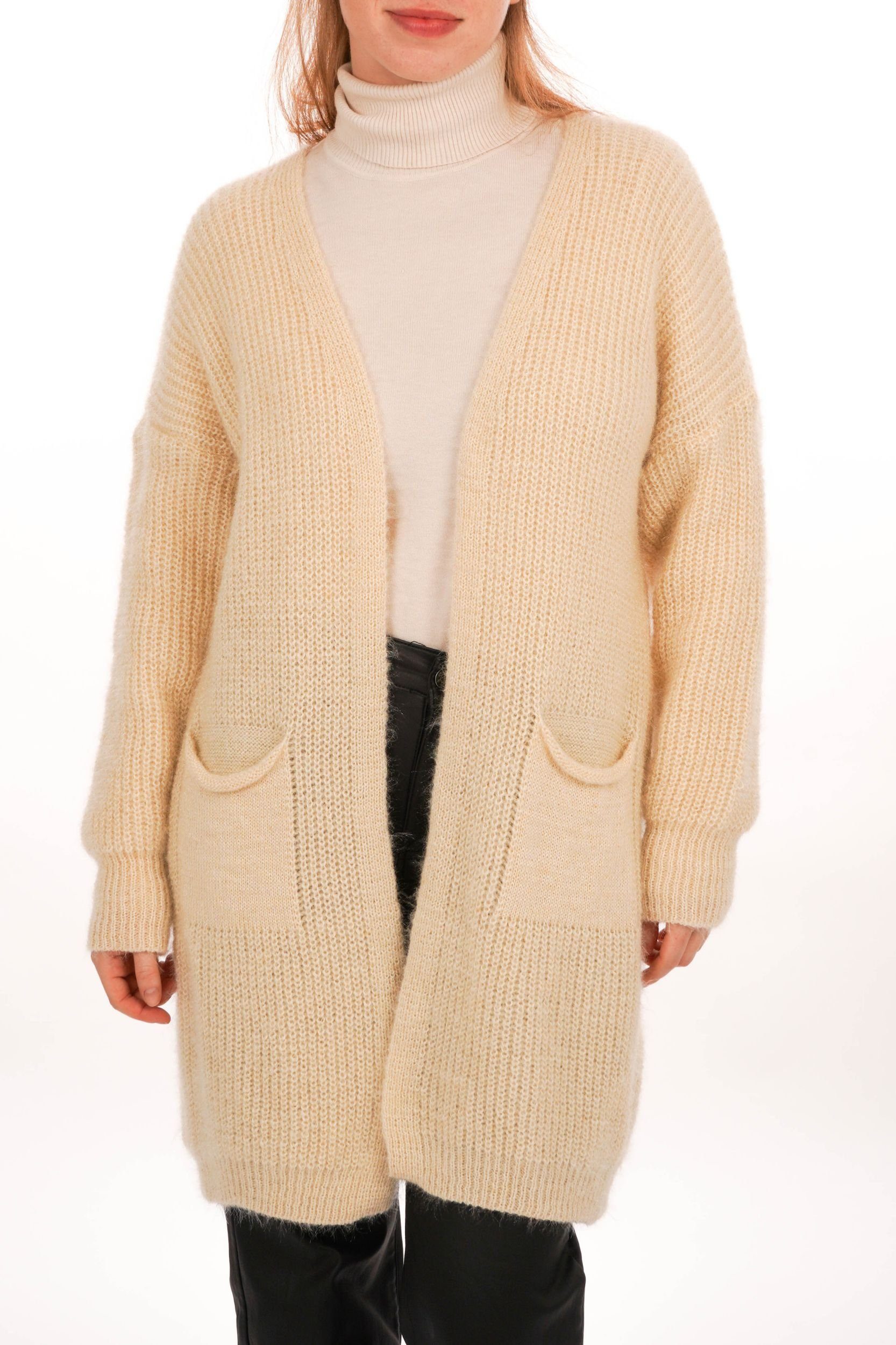 La Strada Cardigan Taschen mit CREME