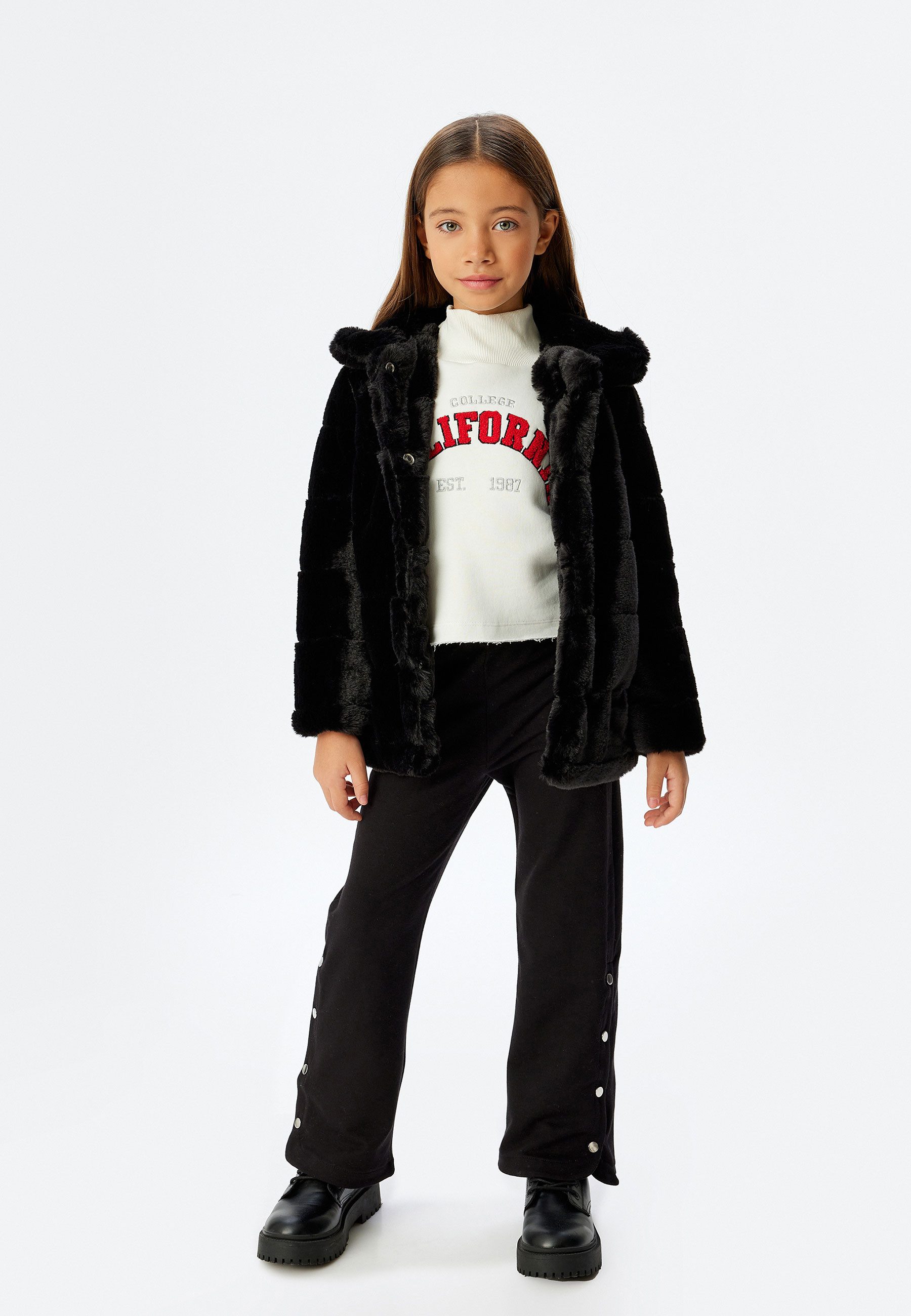 Fellimitatjacke Regular Klassisch