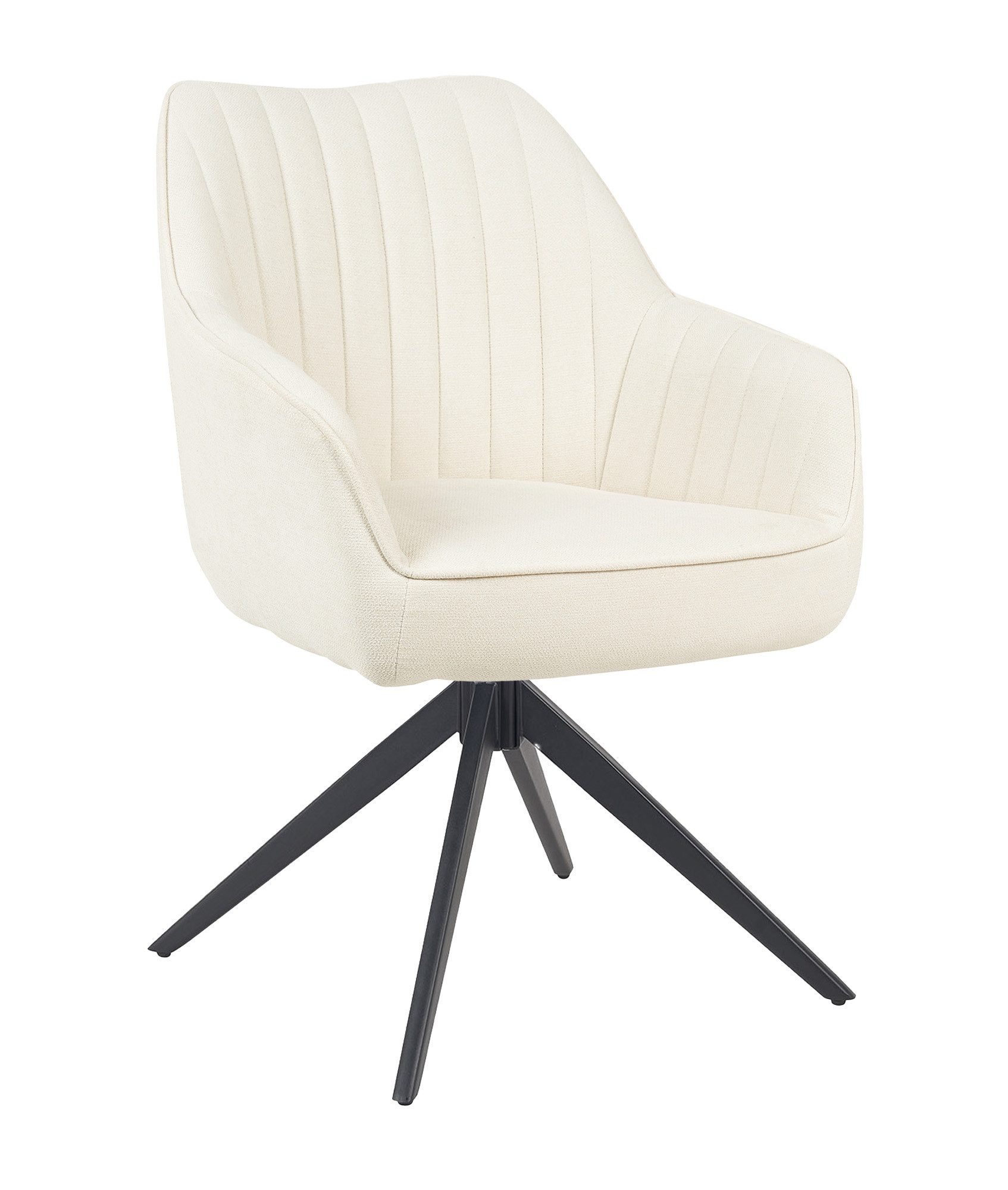 B&D home Polsterstuhl ARVIT (1 St), mit Armlehnen, Taschenfederkern-Sitz, Metallgestell 360° drehbar