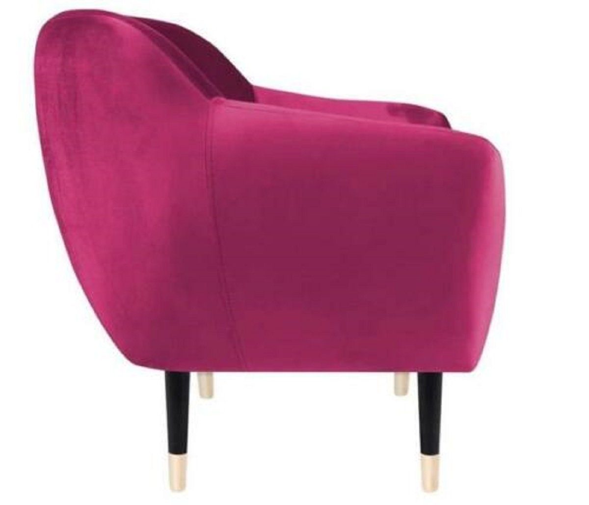 3-Sitzer in Neu, Schwarzes Design JVmoebel Sofa Modernes Rosa Made Sofa Chesterfield Europe Luxus