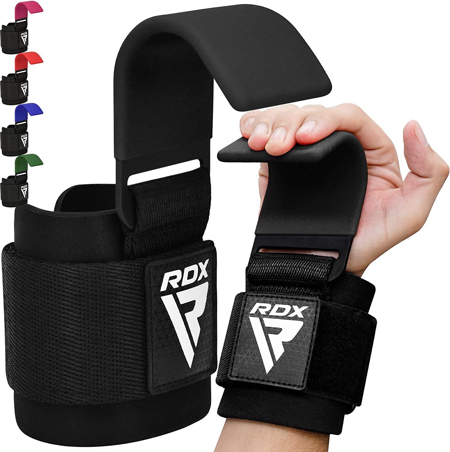 RDX Handgelenkstütze RDX Lifting Straps Hooks Strength Training, Handgelenk Schutz
