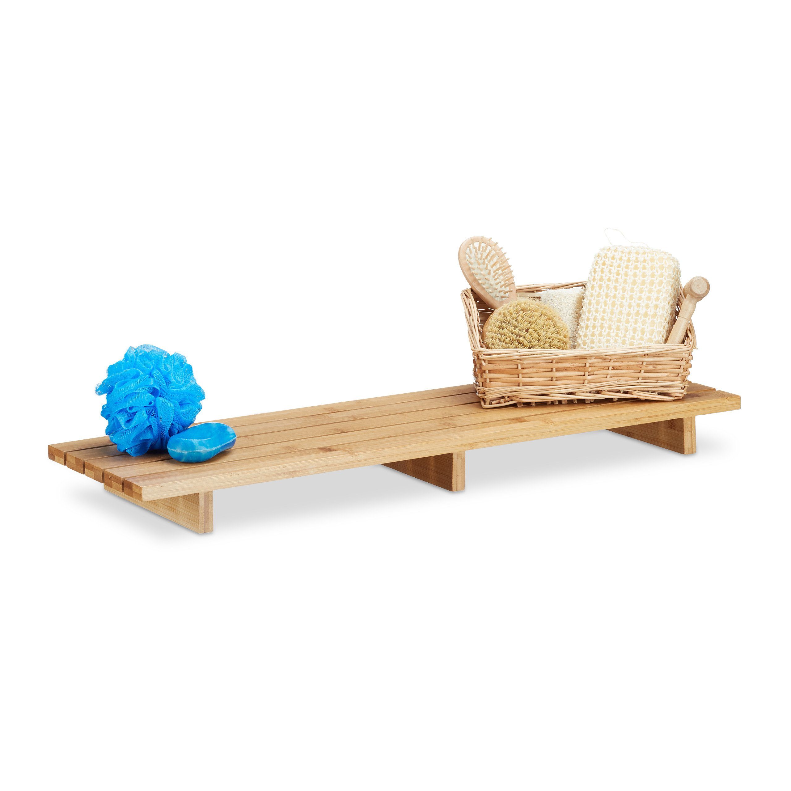 relaxdays Badewannenablage Bambus 70 cm günstig online kaufen