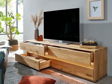 Casamia TV-Board Fernsehschrank Lowboard Massivholz B183 H48cm Bergeiche Wildeiche