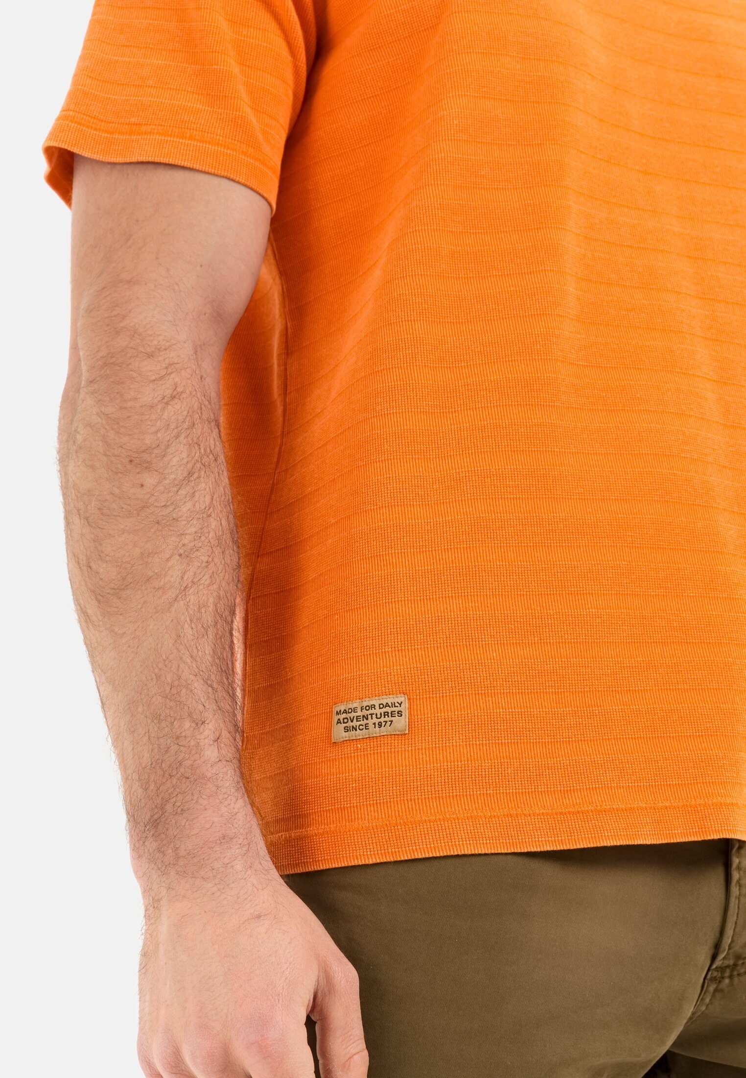 active im camel tonalen Shirts_Poloshirt Orange Poloshirt Streifenmuster