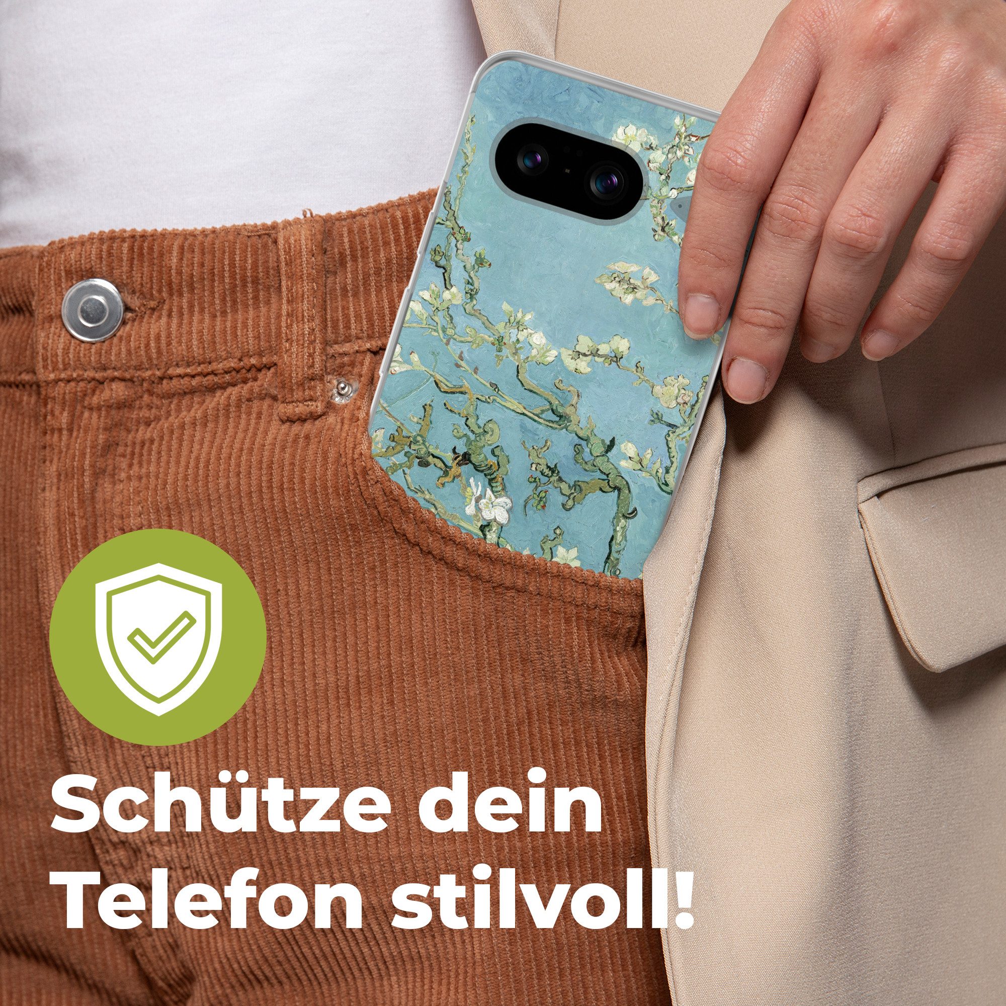MuchoWow Handyhülle für Google Pixel 8 Mandelblüte - Van Gogh - Kunst, Handy Case, Silikon, Bumper Case Dünn – Bild 2 von 5