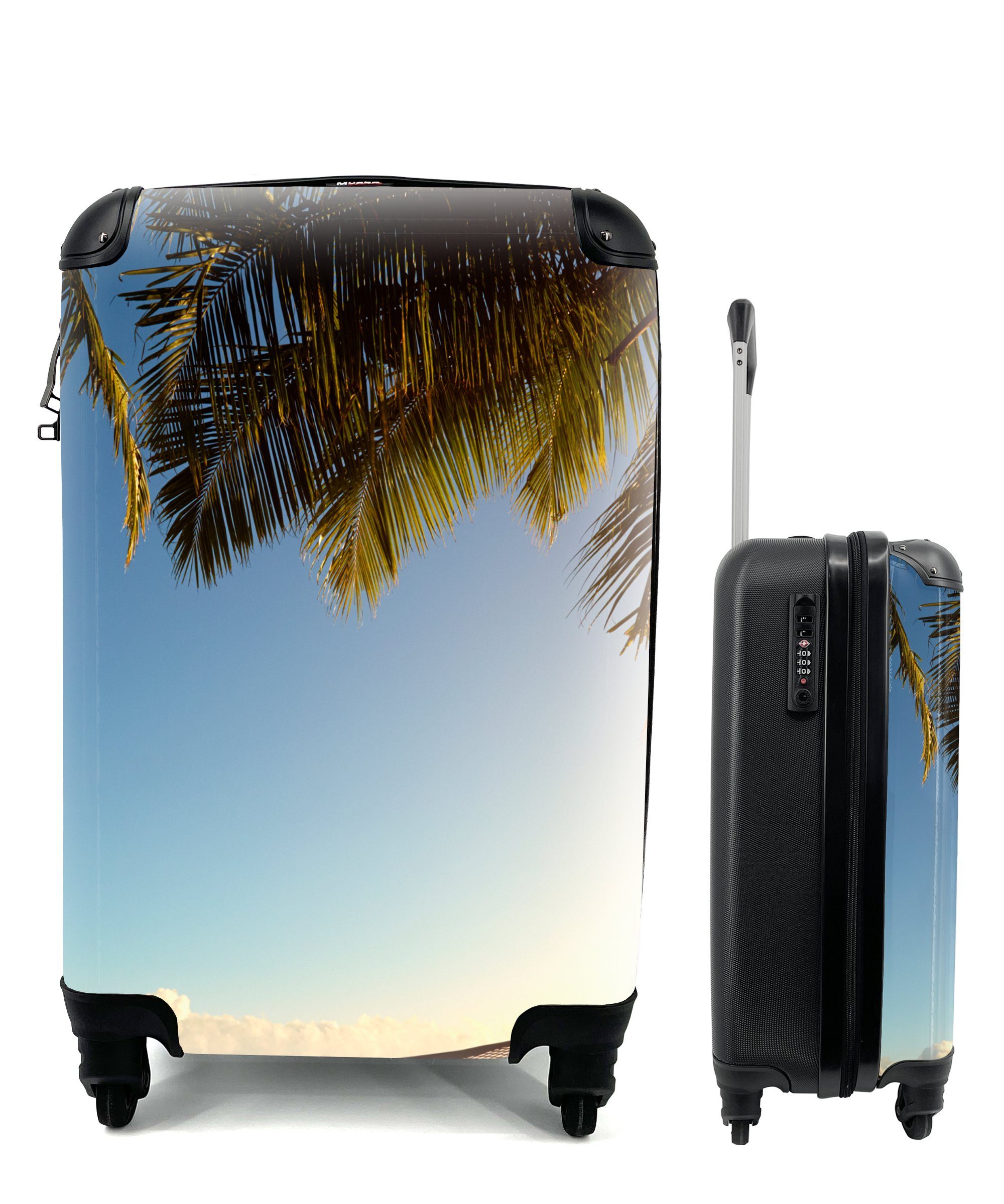 MuchoWow Handgepäckkoffer »Trolley Extra Leicht Strand - Hängematte ...