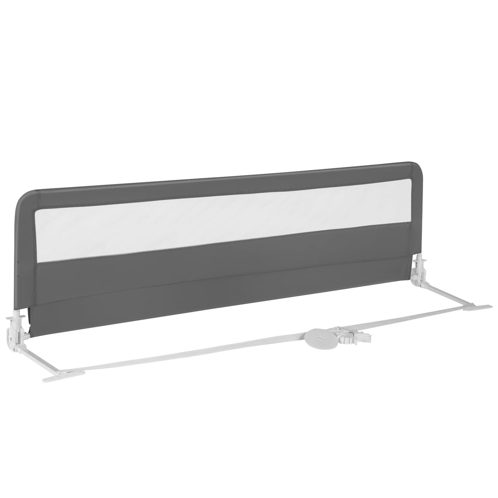 COSTWAY Bettschutzgitter Rausfallschutz, 180cm, mit Sicherheitsgurten