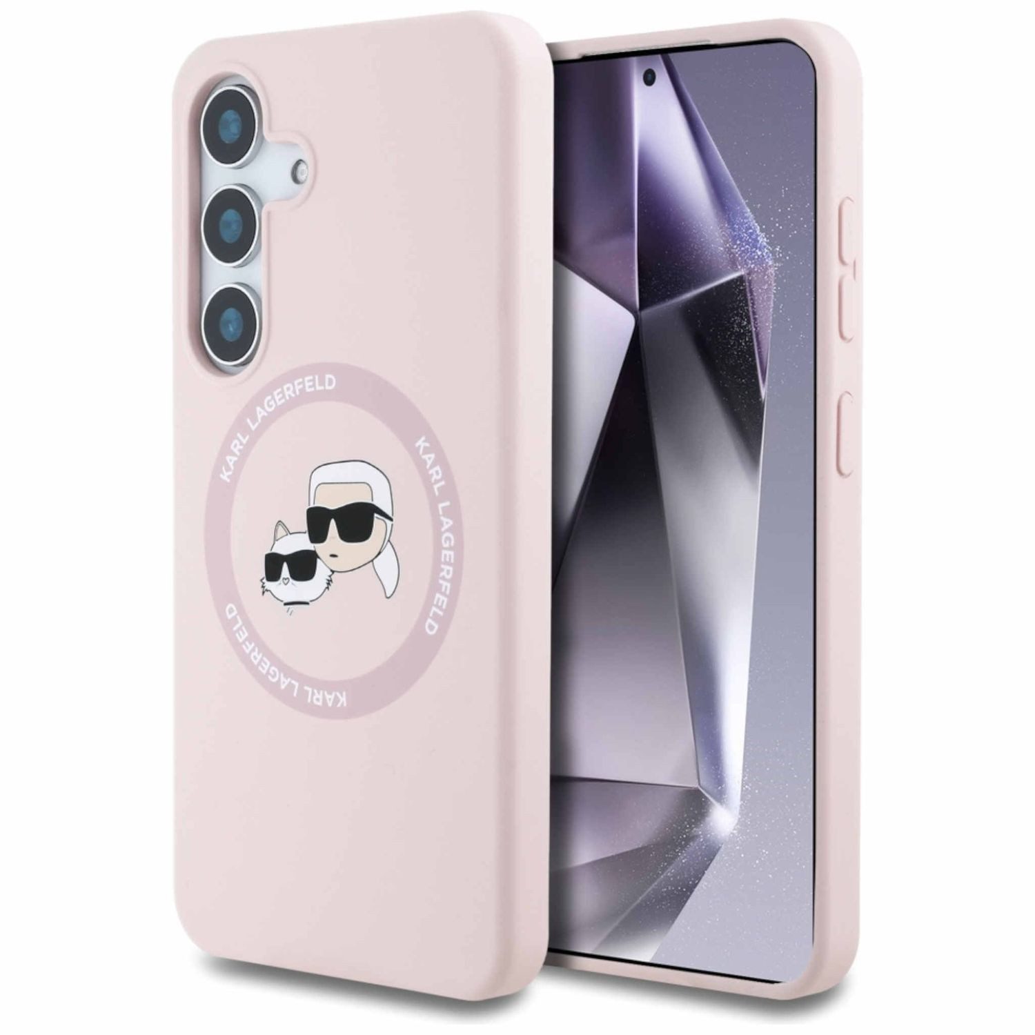 KARL LAGERFELD Smartphone-Hülle Karl Lagerfeld Samsung Galaxy S25 Plus Double Heads Circle MagSafe