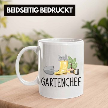 Trendation Tasse Trendation - Gartenchef Tasse Geschenk Gärtner Gartenarbeit Hobby Garten Kaffeetasse Hobbygärtner Lustig