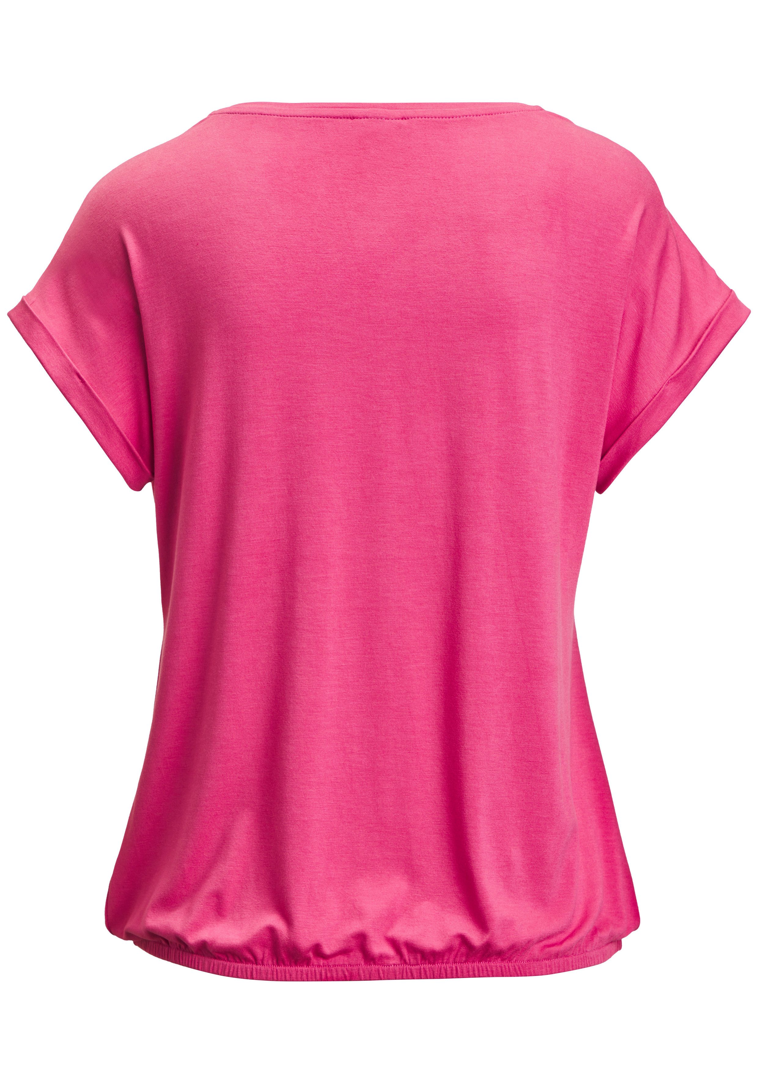 Vivance by Lascana Kurzarmshirt mit floralem Print aus elastischem Viskose Jersey, sommerlicht leicht