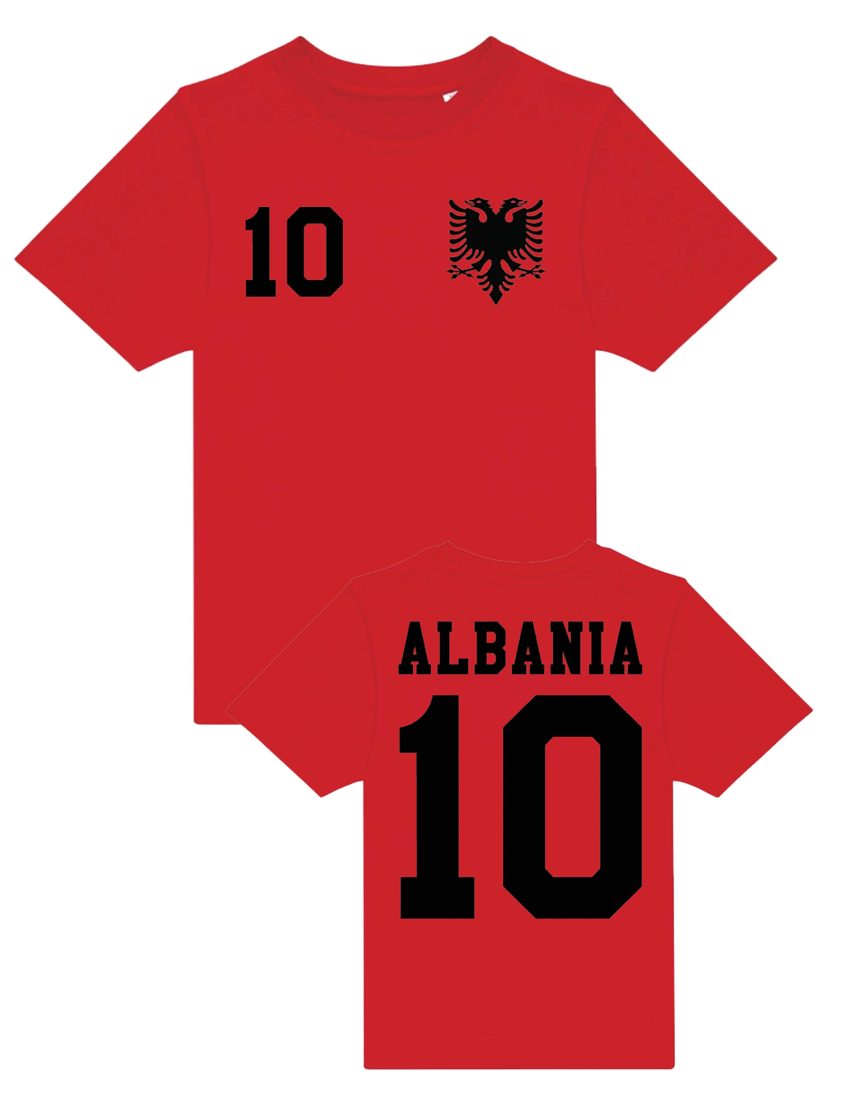 Youth Designz T-Shirt Albanien Kinder T-Shirt im Fußball Trikot Look mit trendigem Print