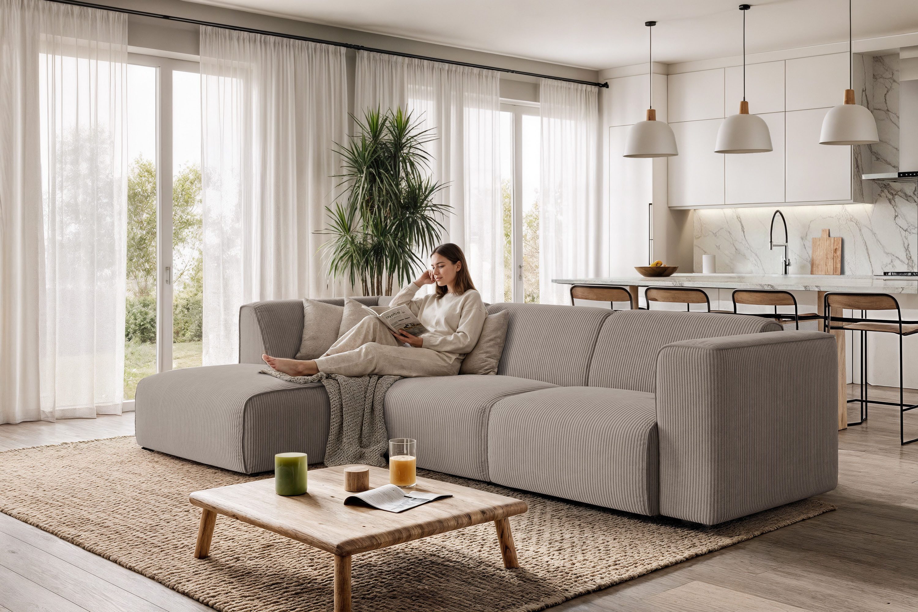 OTTO home Ecksofa Merid L-Form, B: 295 cm - OTTO. Verlässliche Qualität., jederzeit durch Module erweiterbar