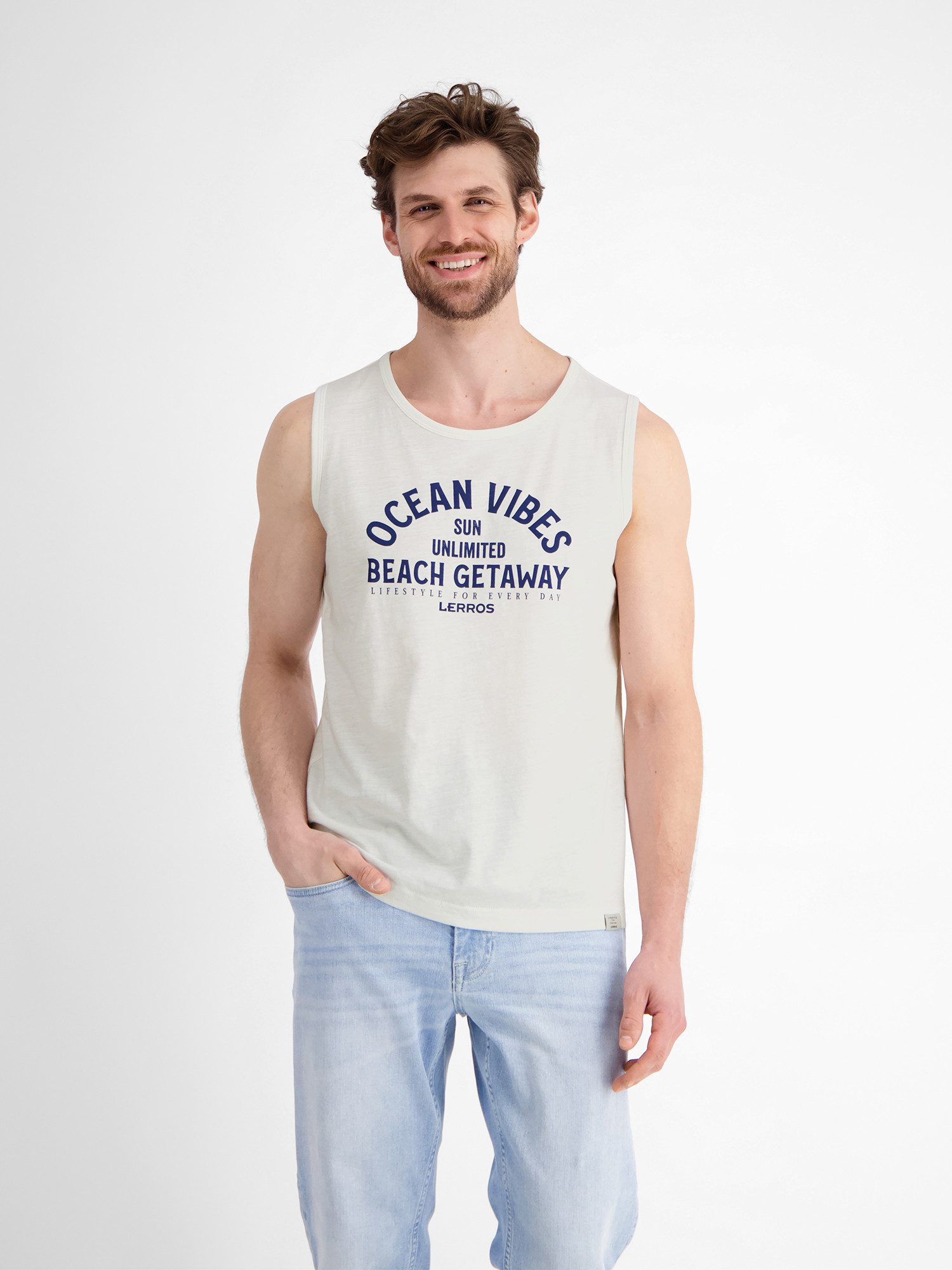 LERROS Muskelshirt "LERROS Herren Tanktop mit Brustprint" günstig online kaufen