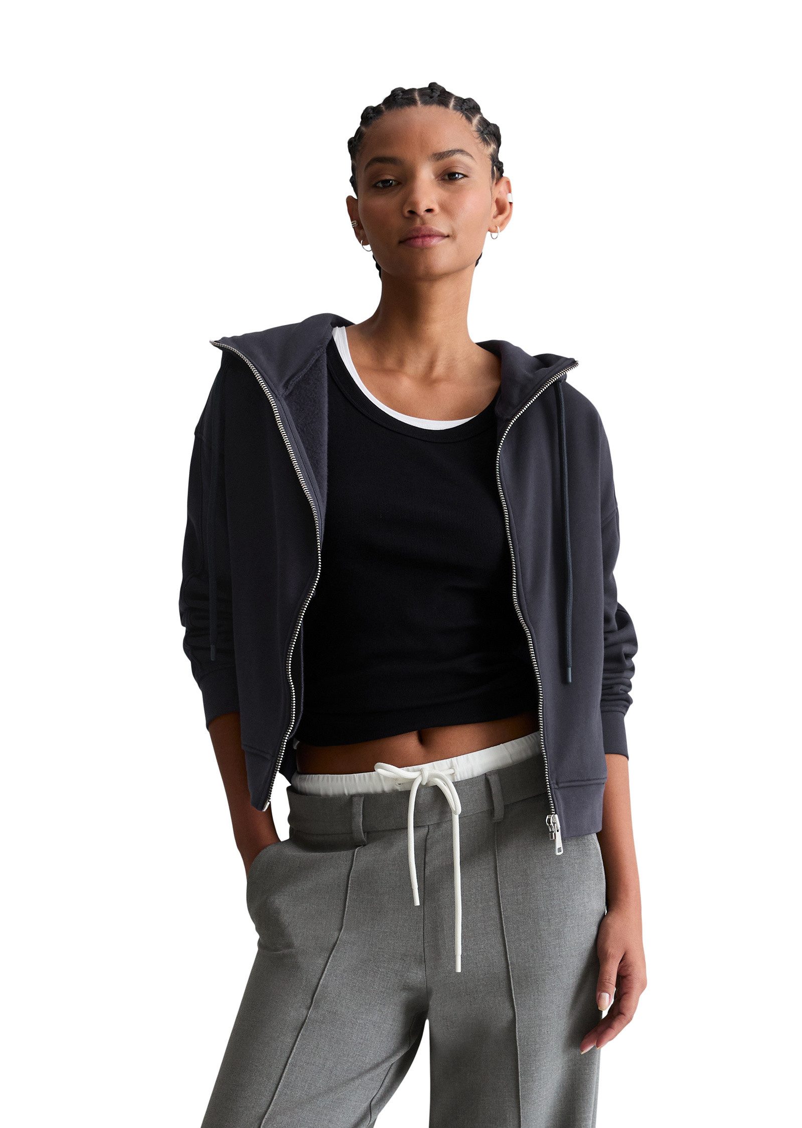 Marc O'Polo DENIM Sweatjacke aus Organic Cotton günstig online kaufen