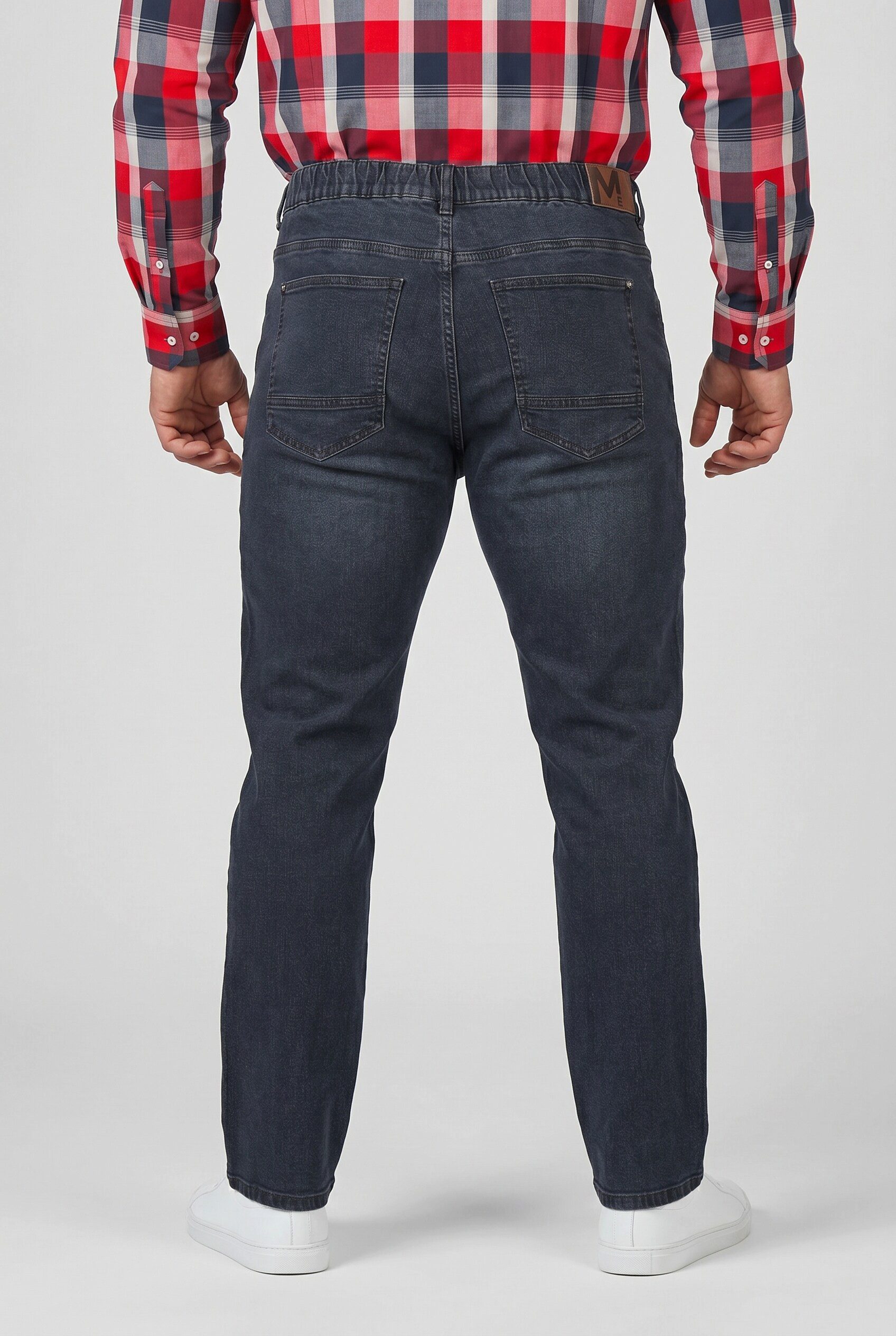 Men Plus 5-Pocket-Jeans Jeans Bauchfit Regular Fit 5-Pocket Elastikbund – Bild 3 von 5