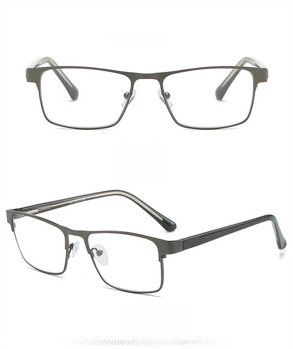 PACIEA Lesebrille Mode bedruckte Rahmen anti blaue presbyopische Gläser grau