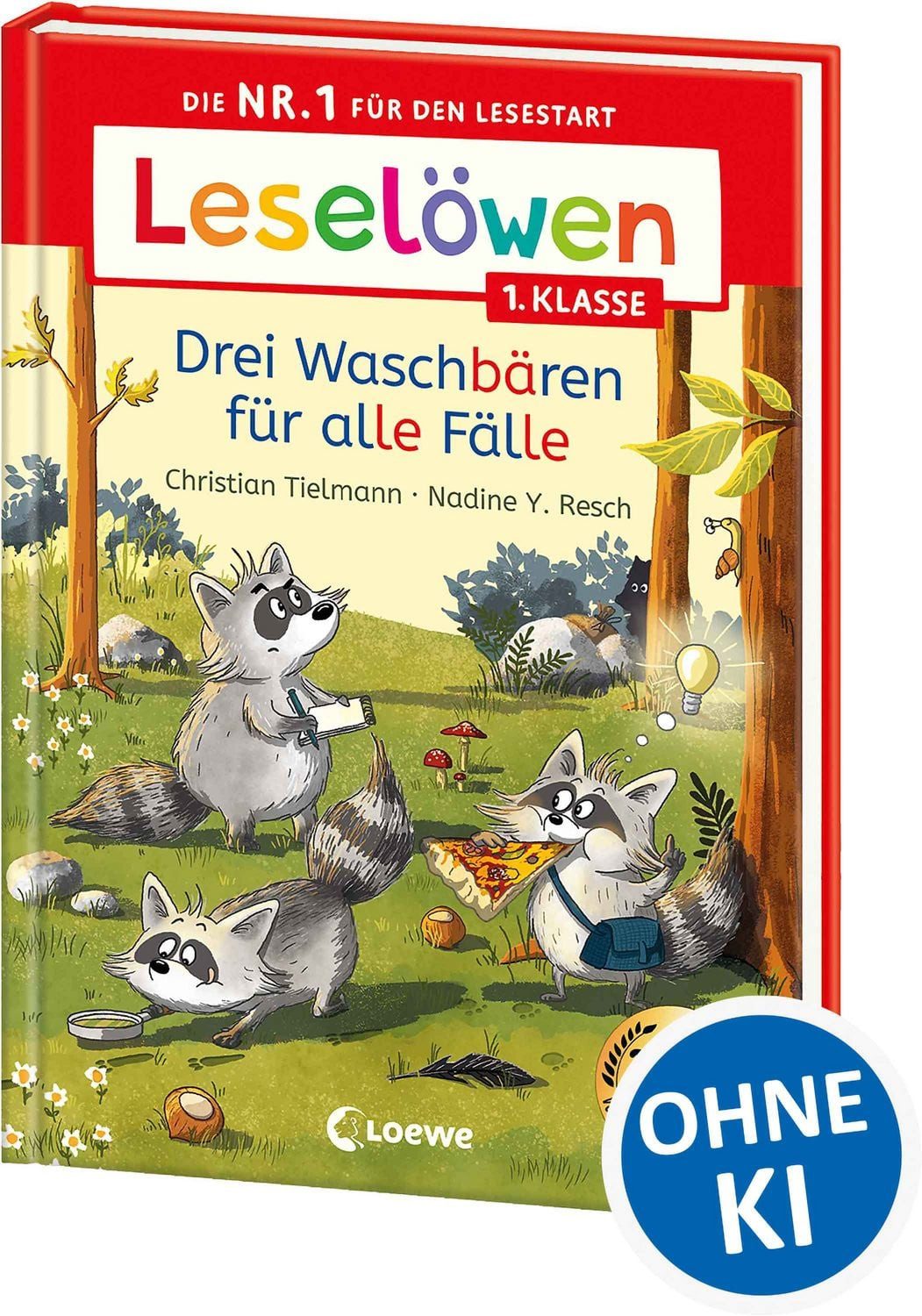 Leselöwen 1. Klasse - Drei Waschbären für alle Fälle / Christian Tielmann, Die Nr. 1 für den Lesestart - Mit Leselernschrift ABeZeh - Erstlesebuch für Kinder ab 6 Jahren