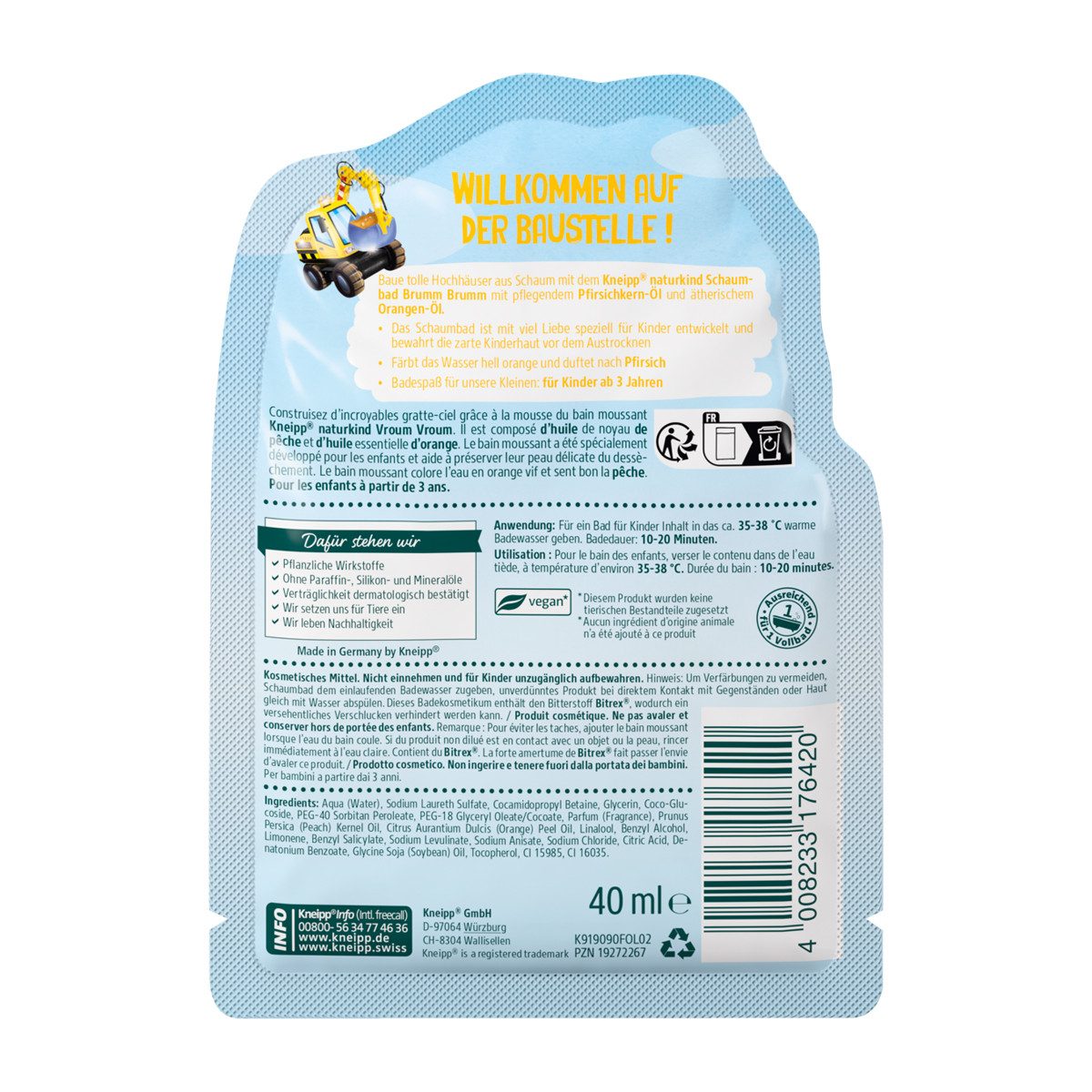 Kneipp naturkind Schaumbad Brumm Brumm Badeschaum · 40 ml – Bild 4 von 5