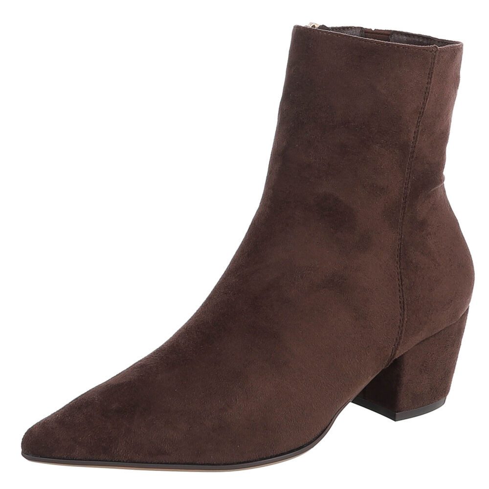Damen Stiefelette mit Blockabsatz, spitz zulaufend Westernstiefelette