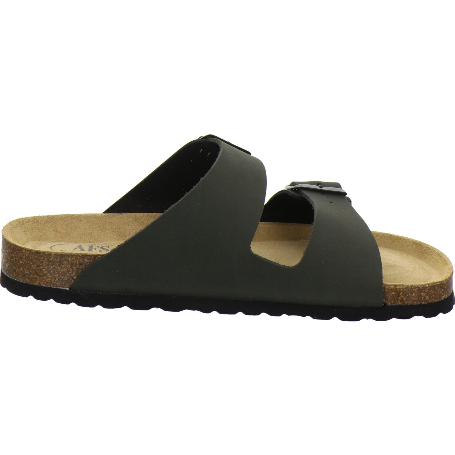 AFS-Schuhe 310066 Zweischnaller Pantolette für Herren mit Fußbett, bequeme Sandalen aus Leder
