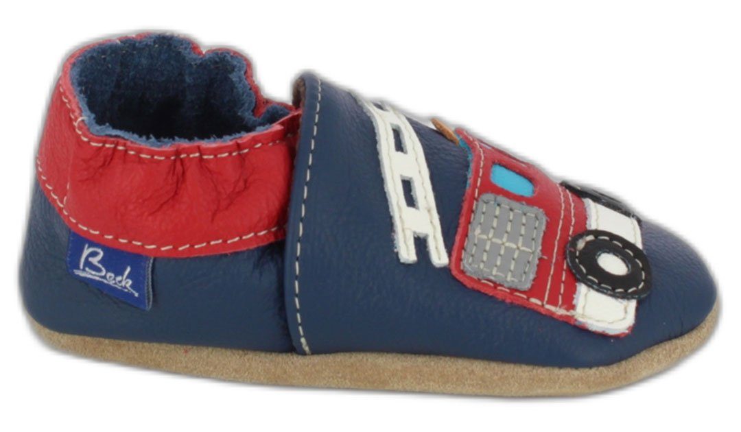 Beck Krabbelschuh Feuerwehr Krabbelschuh (weiche, leichte, flexible Lauflernschuhe, für die allerersten Schritte im Leben) chromfrei gegerbtes Leder, seitliche  – Bild 4 von 5