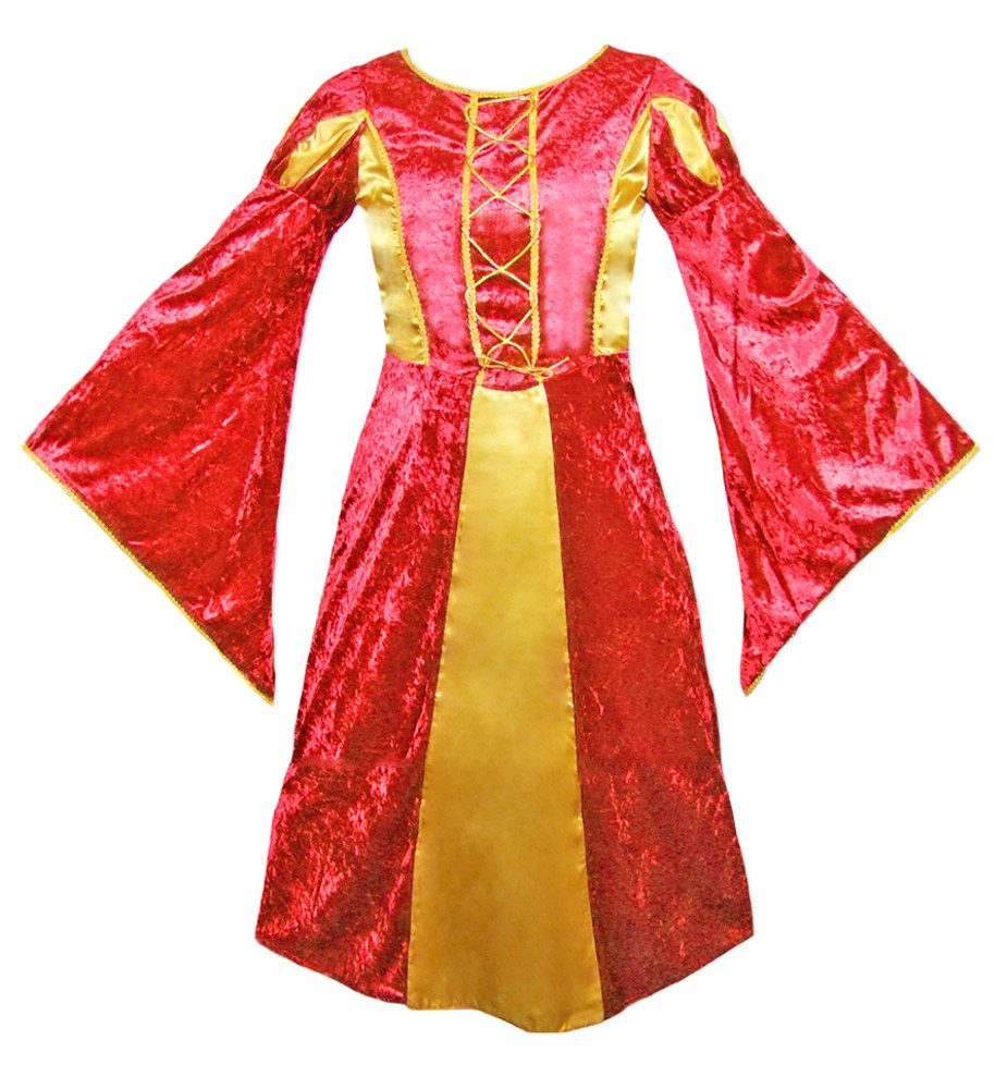 Das Kostümland Kostüm Burgfräulein Prinzessin Helena für Mädchen - Rot G