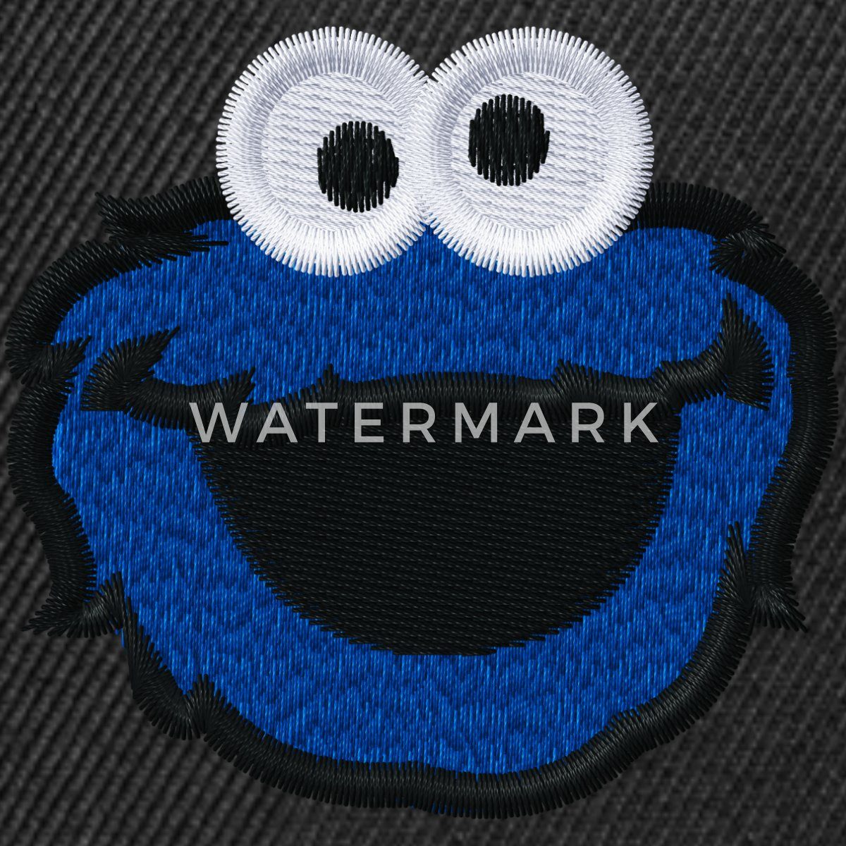 Spreadshirt Snapback Cap Sesamstraße Krümelmonster Stick Snapback Cap (1-St)