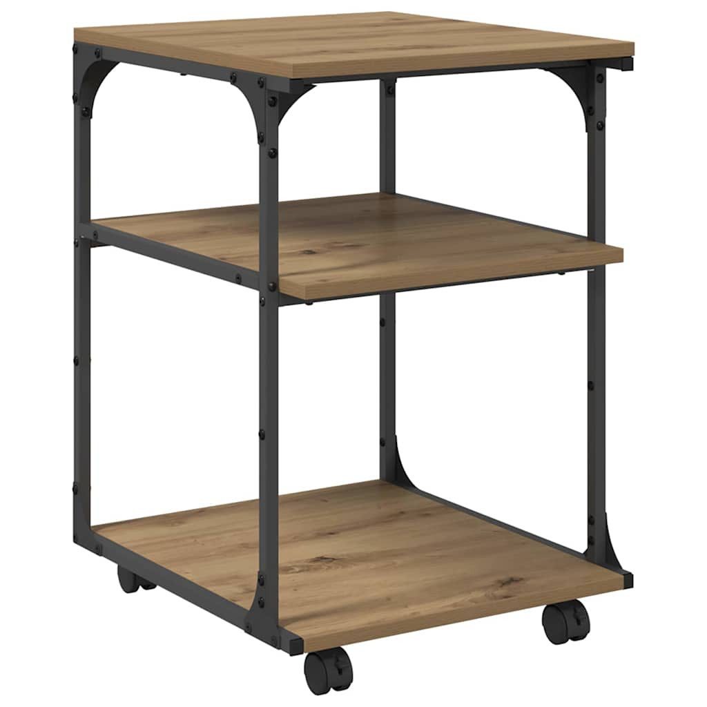 vidaXL Druckertisch Druckerständer Artisan-Eiche 43 x 48 x 64 cm Holzwerkstoff (1-St)