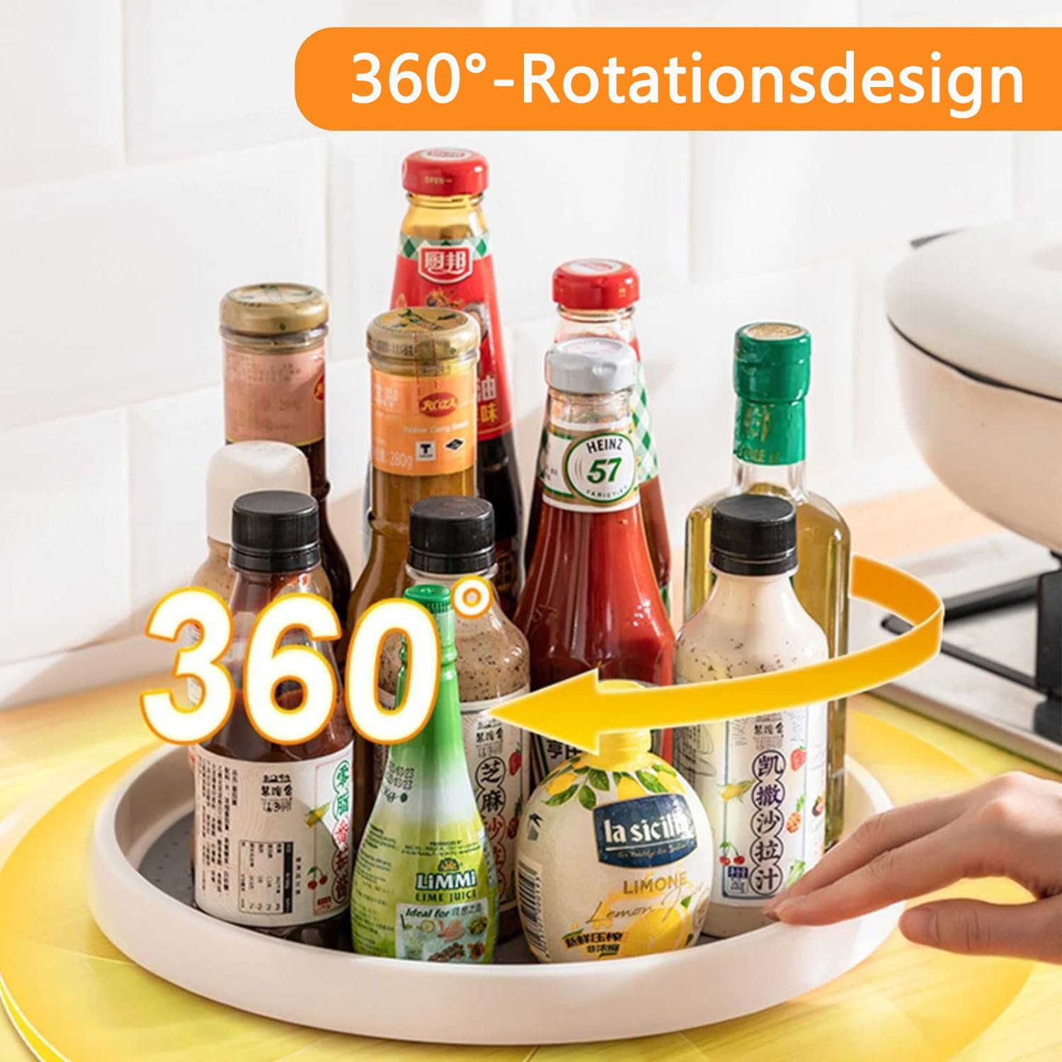 Coonoor Gewürzkarussell Drehteller Organizer, Servierplatten 360° Drehbar - günstig online kaufen