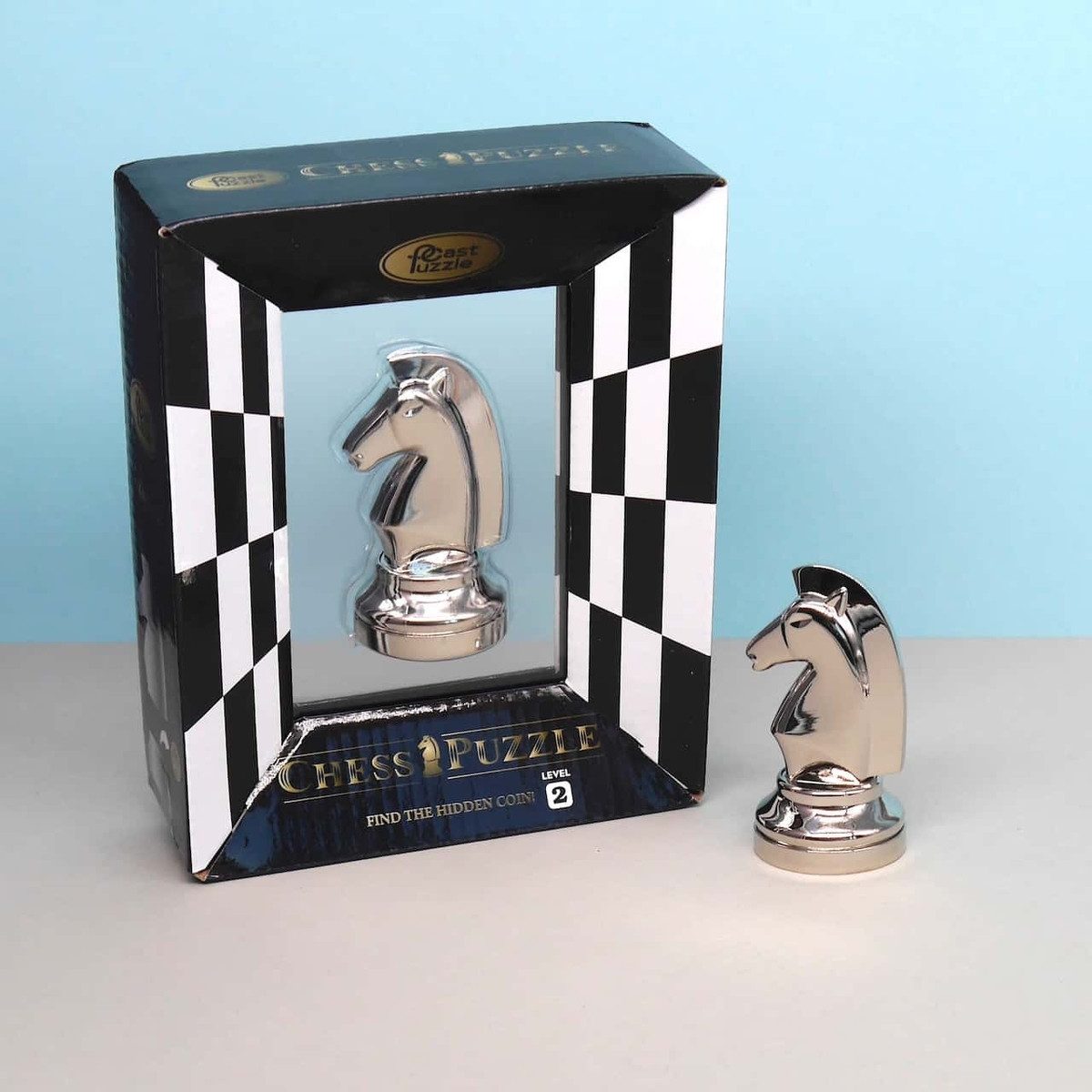 Hanayama Spiel CHESS PUZZLE - KNIGHT, Knobelspiel, Metallpuzzle