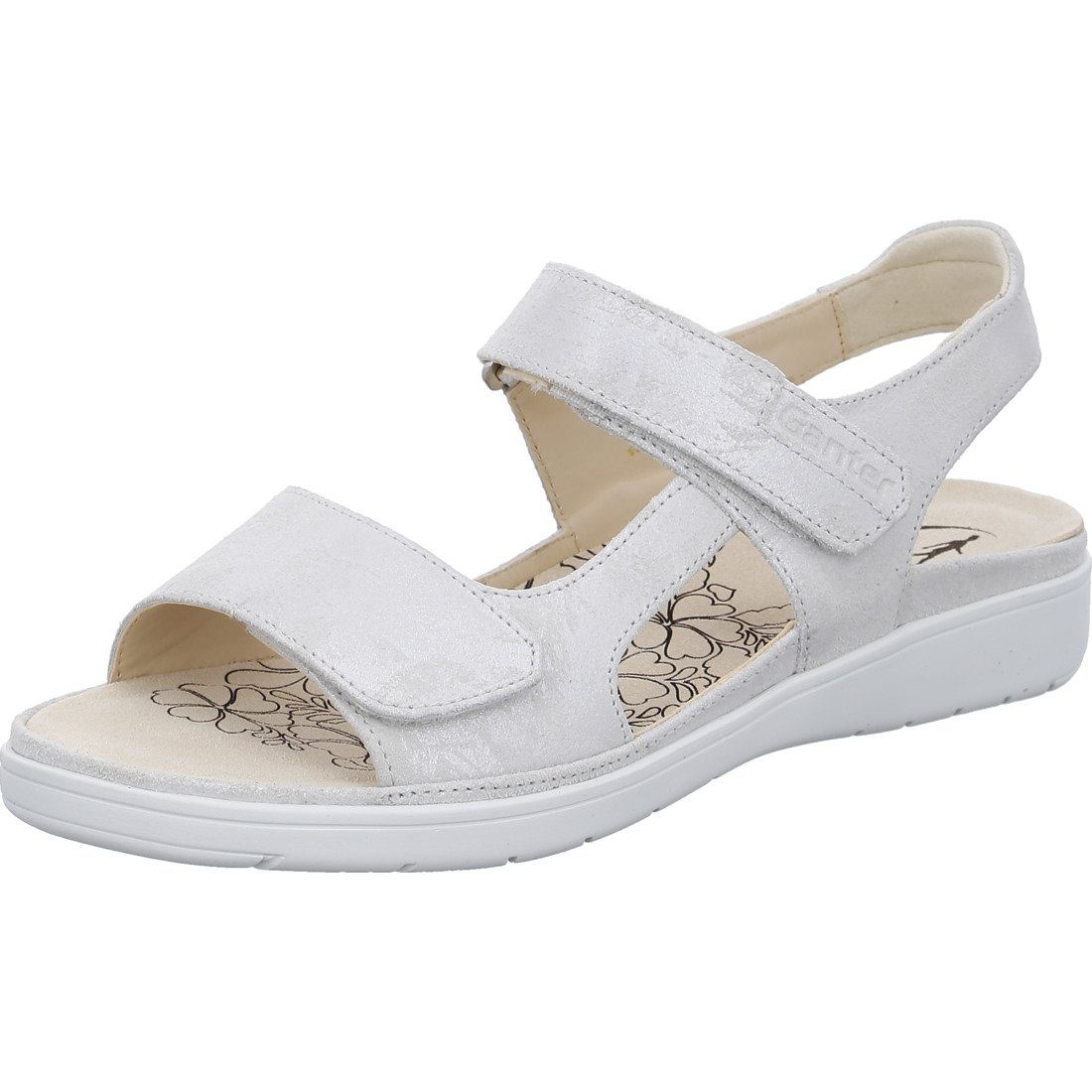 Ganter Ganter Schuhe, Sandalette Gina - Leder Damen Sandalette weiß 048813 | Sandaletten