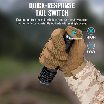 OLIGHT LED Taschenlampe Warrior X 3 2500 Lumen taktische Taschenlampe 560 Meter Leuchtweite (für Outdoor-Rettung, Jagd, Suche), Dual-Button High Performace magnetische Aufladung