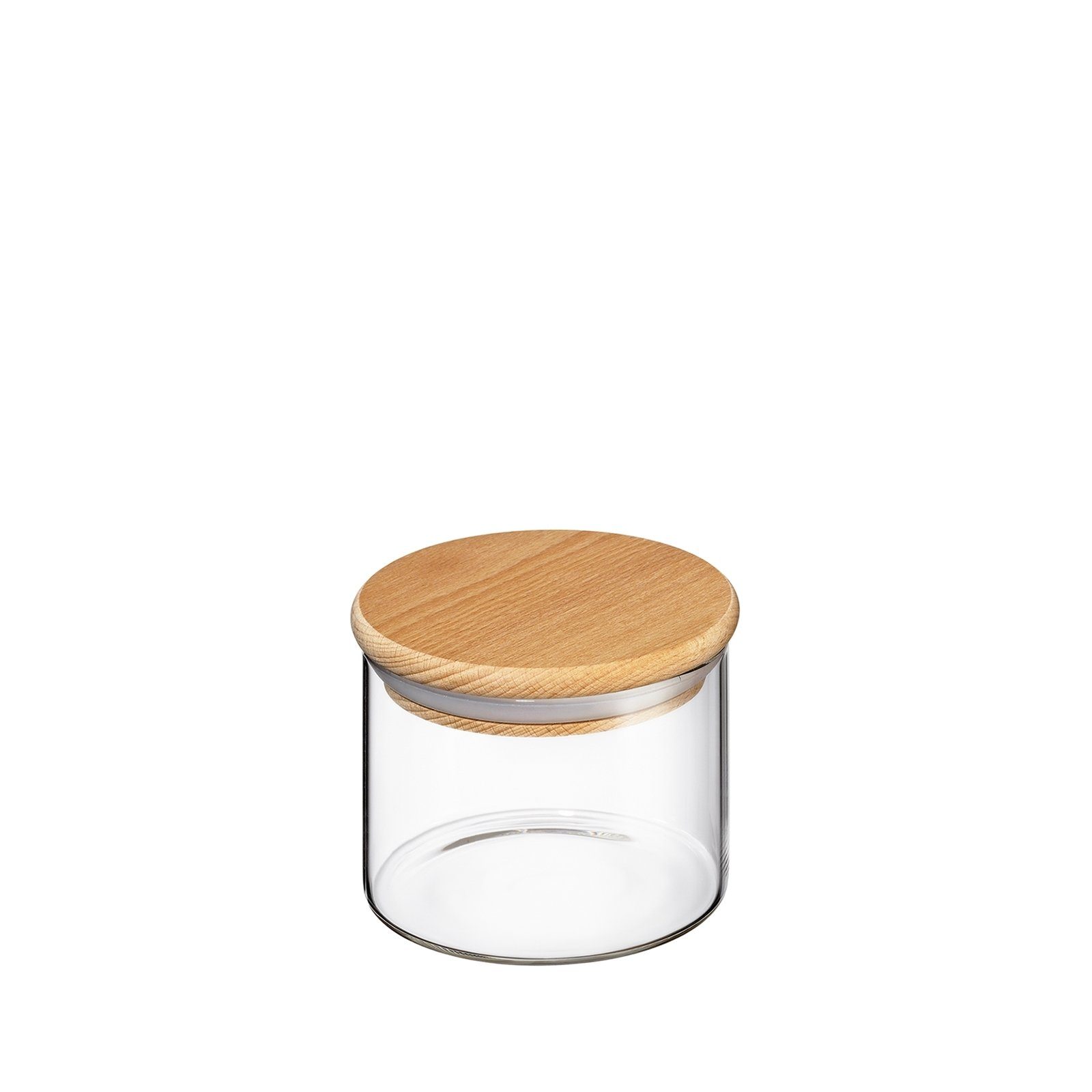 ZASSENHAUS Vorratsglas Vorratsglas mit Holzdeckel, Glas, (Stück, 1-tlg., 1 Vorratsglas)