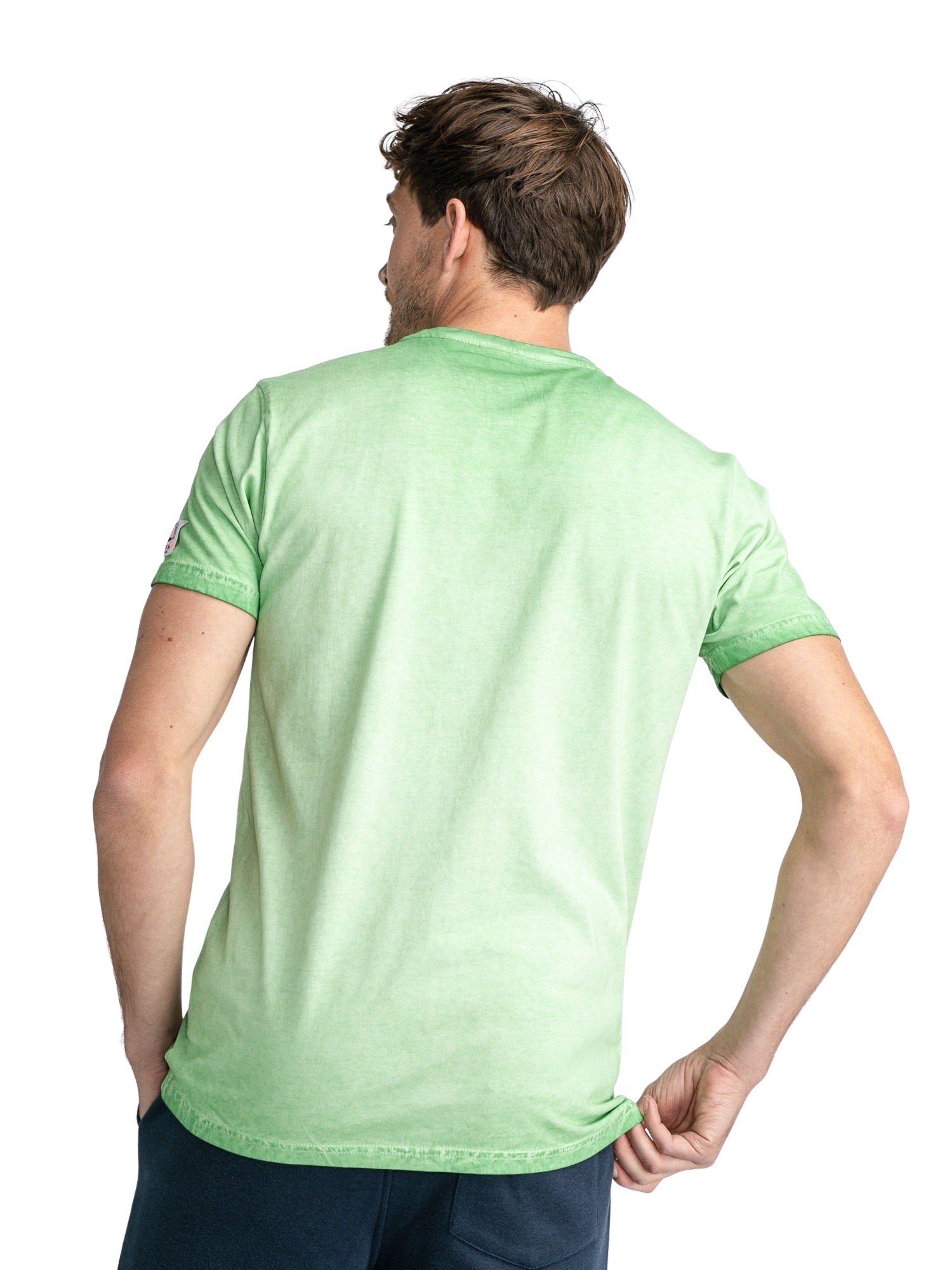 Print Kurzarmshirt Industries Classic T-Shirt Petrol hellgrün T-Shirt